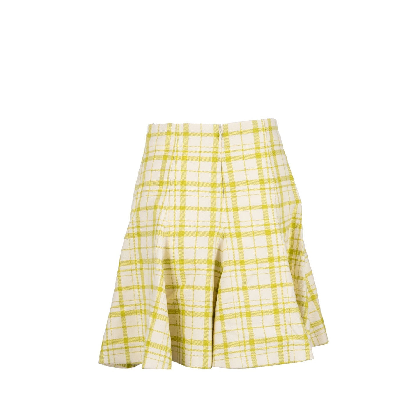 Dior Size Pop Check Skirt Virgin Wool Light White Green Travel Bag