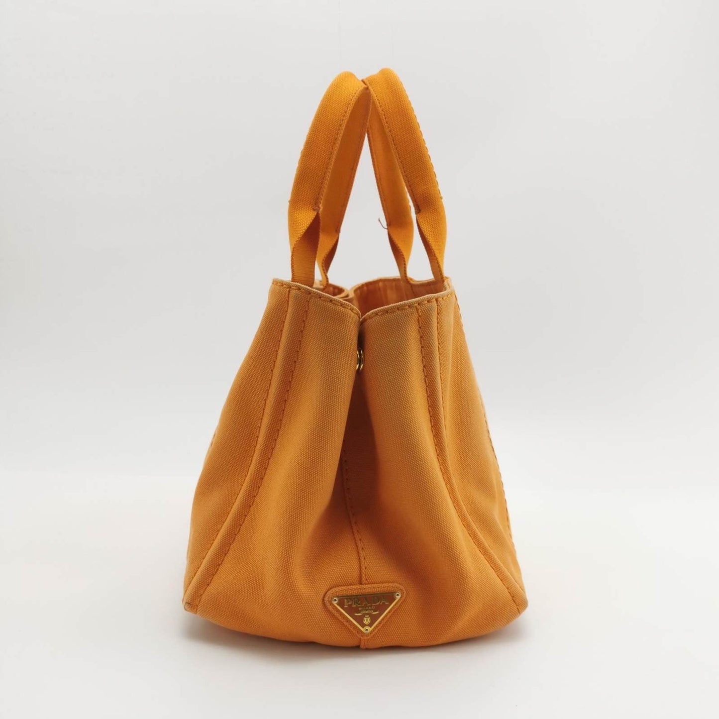 Prada Canape Tote Orange Handbag Canvas Tote Bag
