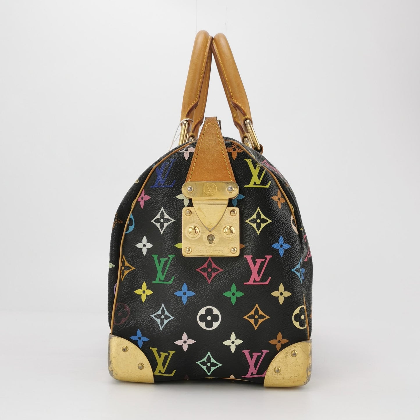 Louis Vuitton x Takashi Murakami Speedy 30 Lock Multicolor Black Handbag Multicolor 2