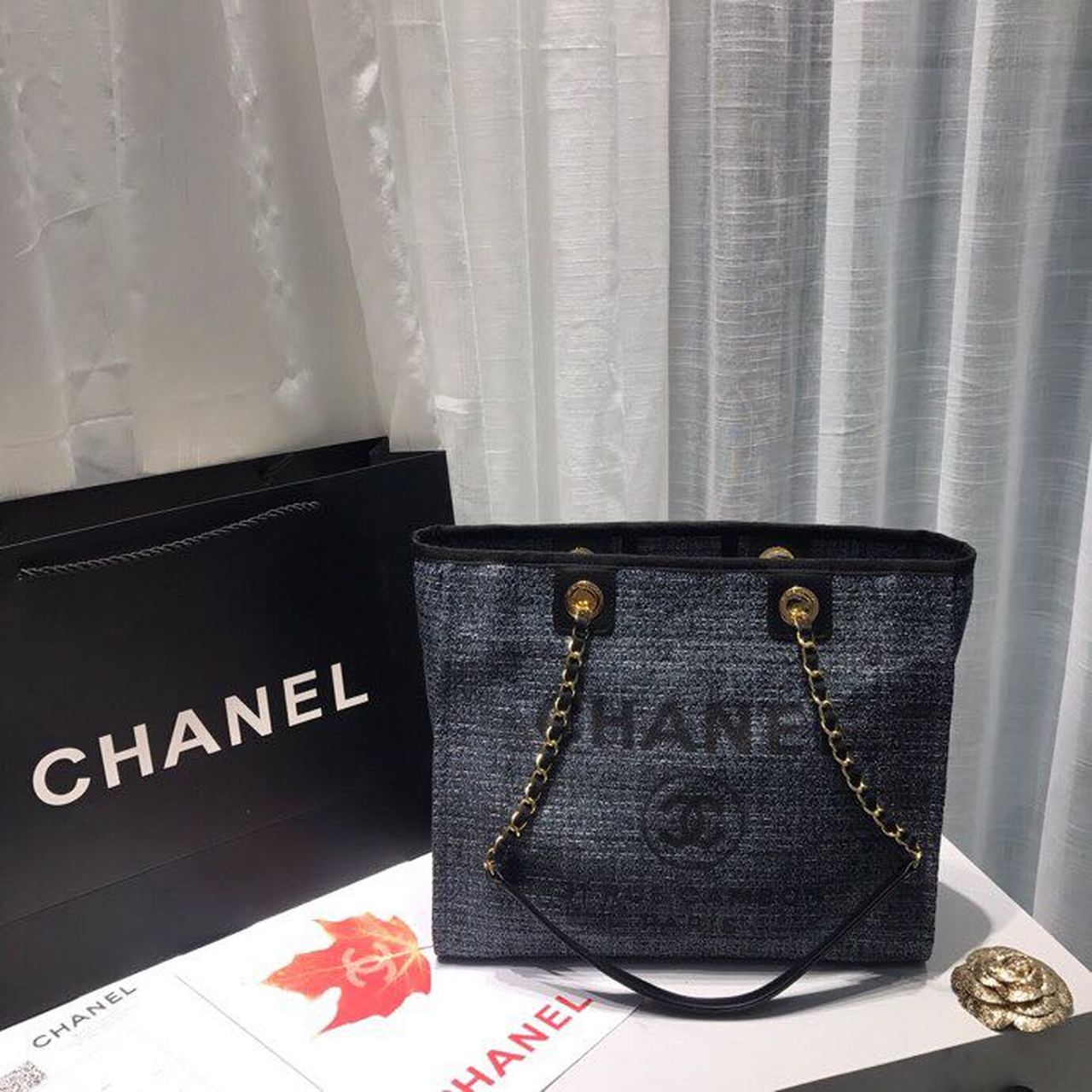 CHL Deauville Dark , ’s Grey Chain Shoulder Bag