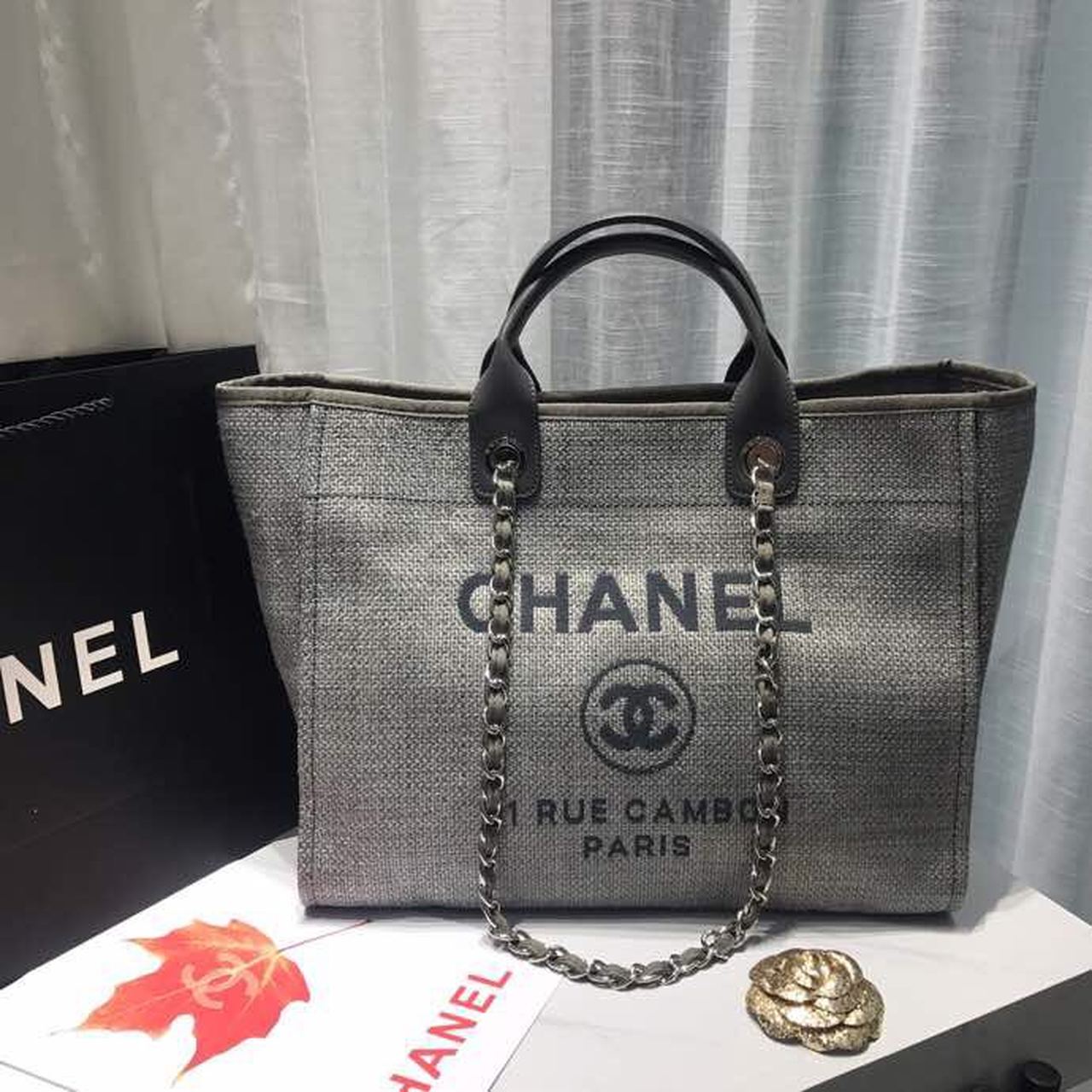 Chanel Deauville Tote Tweed Bag Fall Winter Collection Canvas Tote Bag