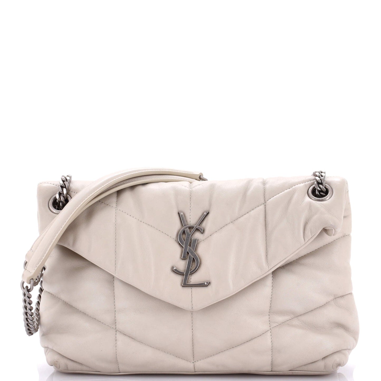 YSL Saint Laurent Saint Laurent Trending Loulou Puffer Shoulder Bag Leather Quilted Leather Small