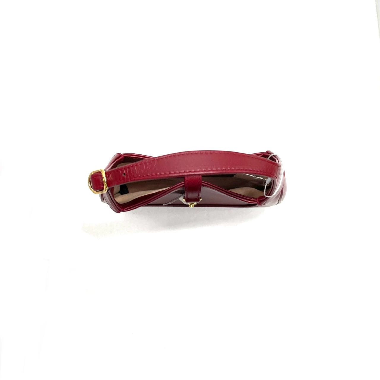 Gucci Jackie Burgundy No Strap Leather Red Mini Travel Bag