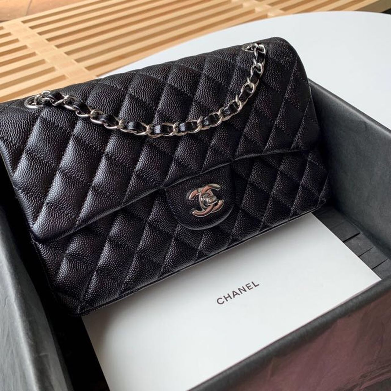 Chanel Classic Handbag Hardware For Women Bags Shoulder Black Silver Crossbody Bag
