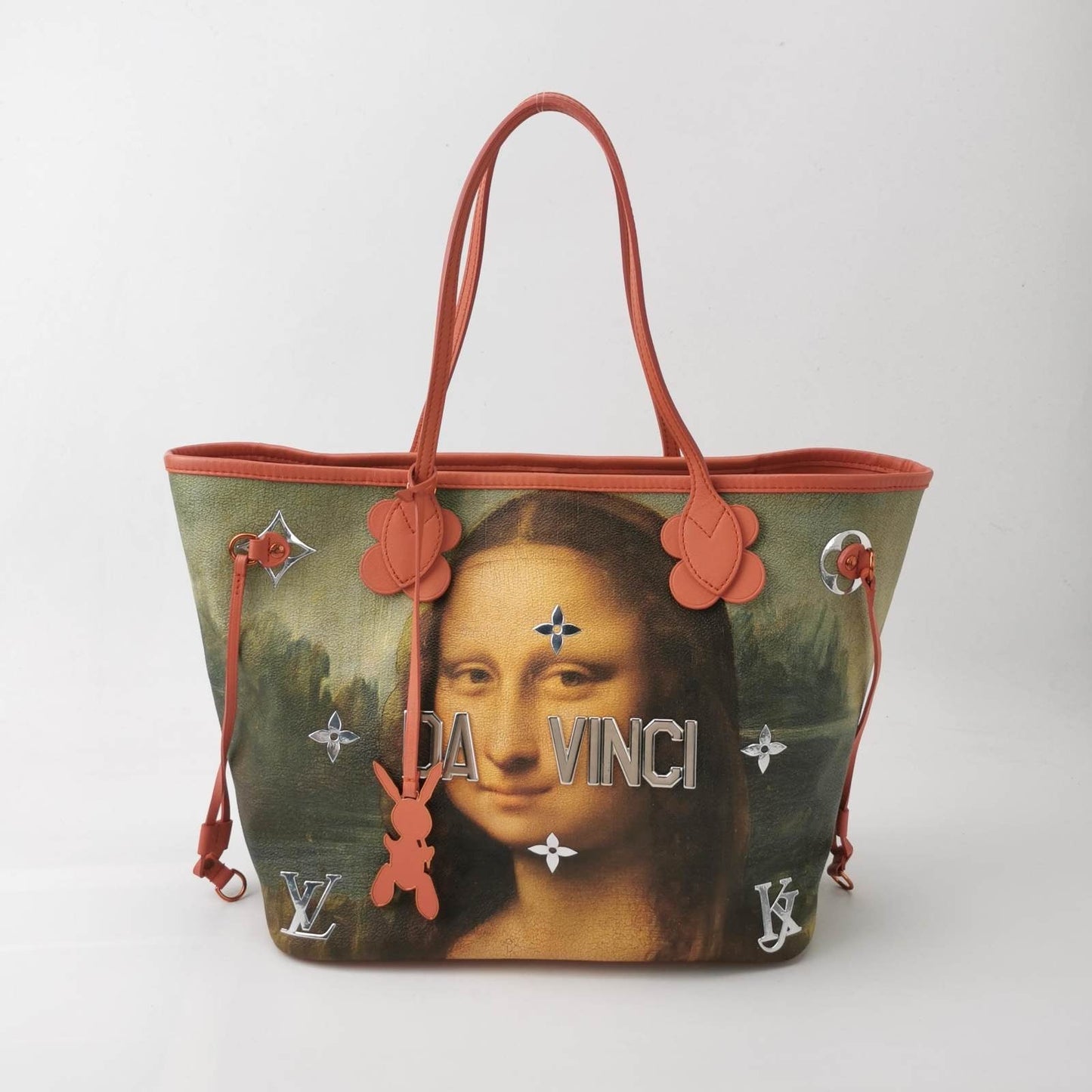 Louis Vuitton x Jeff Koons Monalisa Masters Neverfull MM Tote Bag