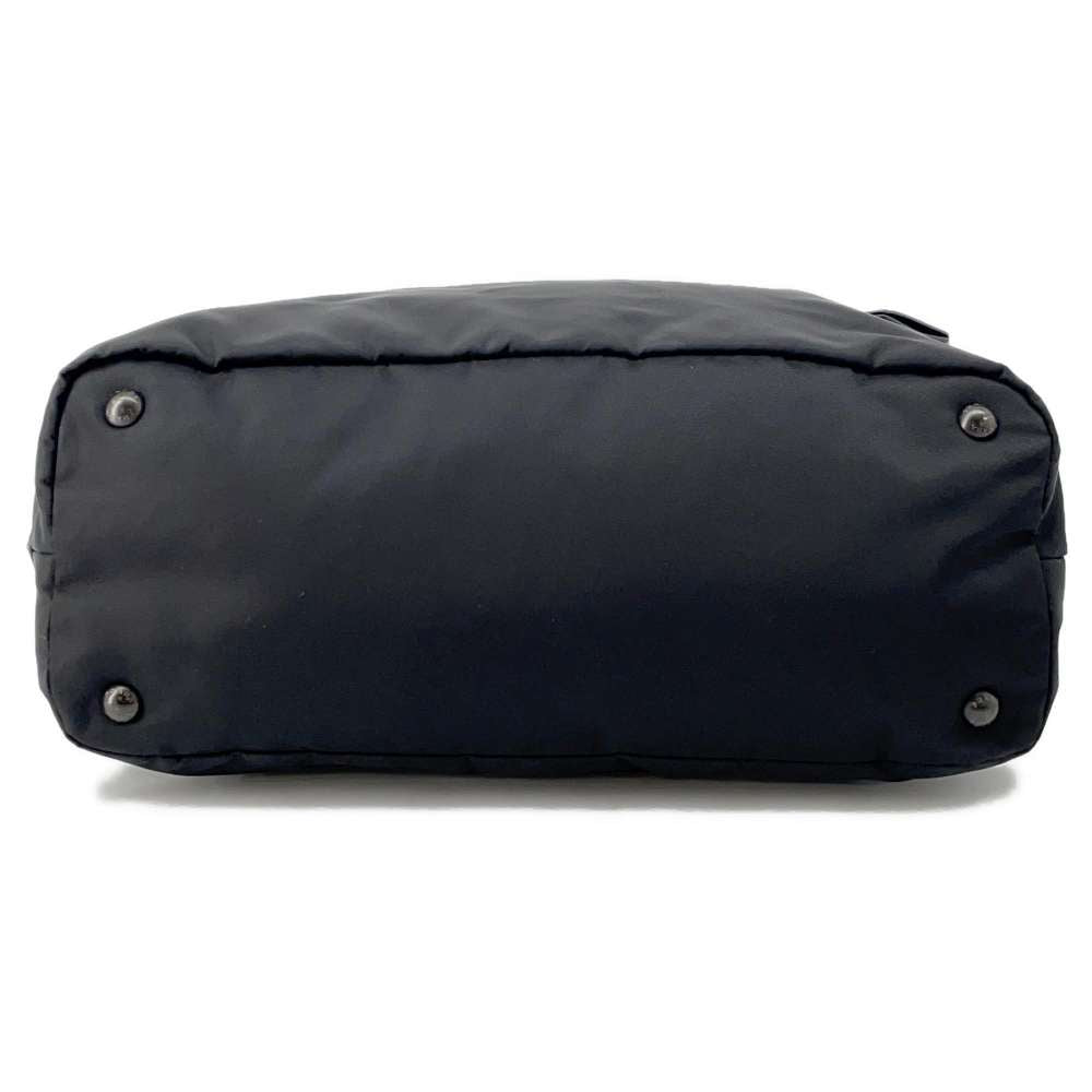 Prada 2Way Tote Bag Leather Nylon Black