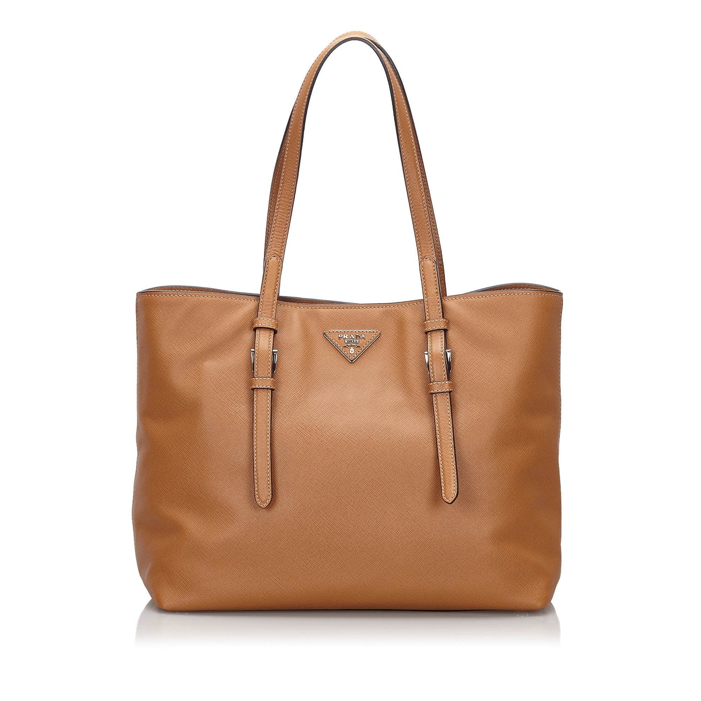Prada Others Tote Bag Italy Leather Saffiano Brown Tote Bag Italy