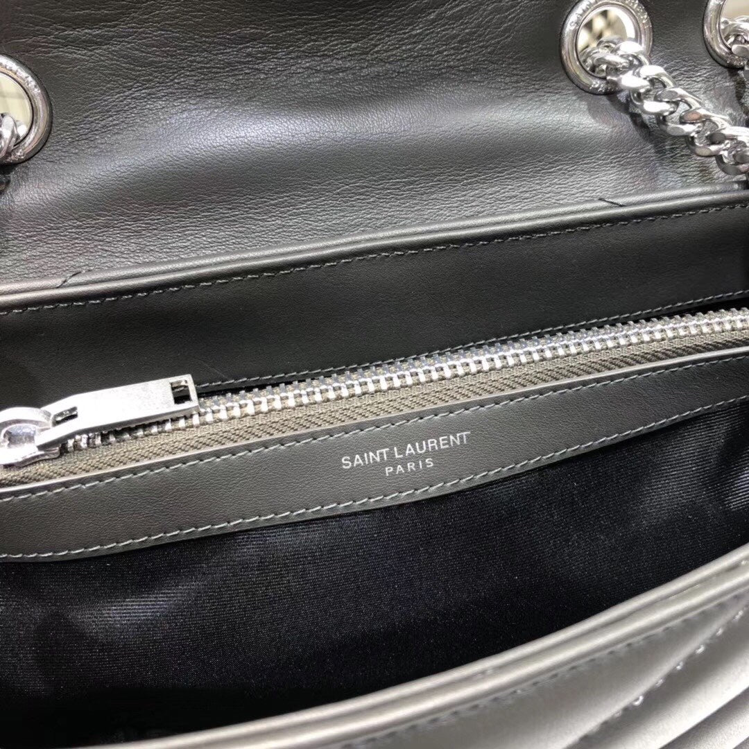YSL Saint Laurent Loulou Lou Shoulder Bag Quilted Chain 98In23Cm Ysl 6541
