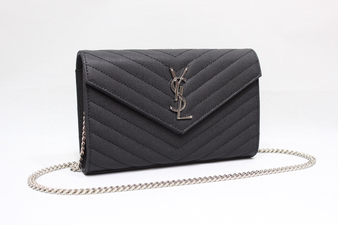 YSL Saint Laurent YSL Top Quality Cassandre Matelassã Wallet In Black Chain Travel Bag