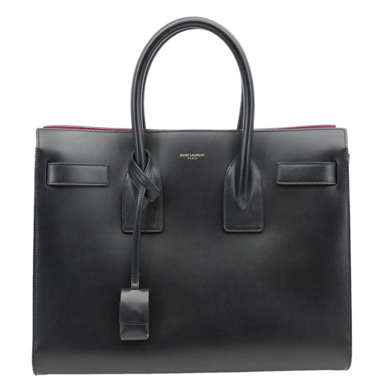 YSL Saint Laurent Yves Sac De Jour Satchel Shoulder Bag Leather Black Small Satchel Bag