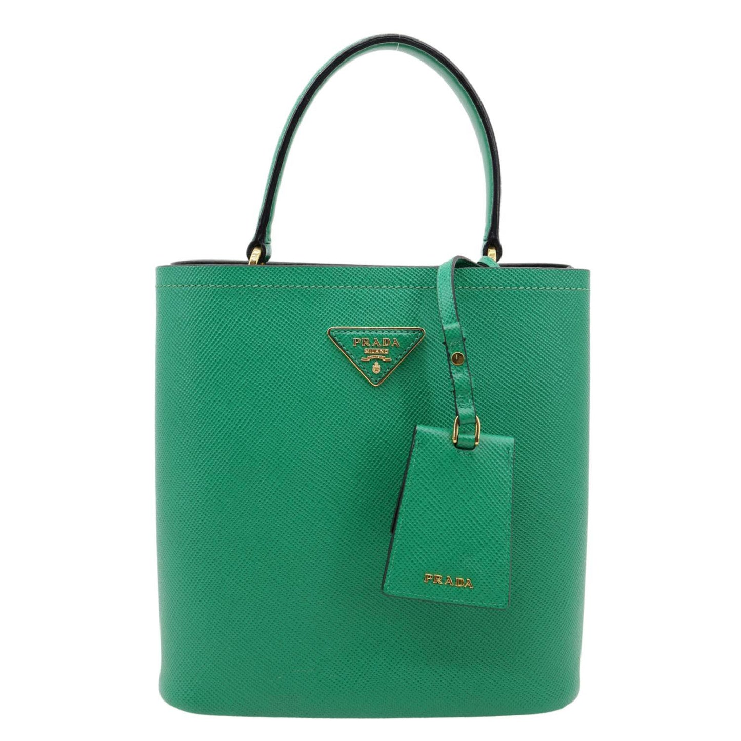 Panier Saffiano Bag Leather Green Bucket Bag