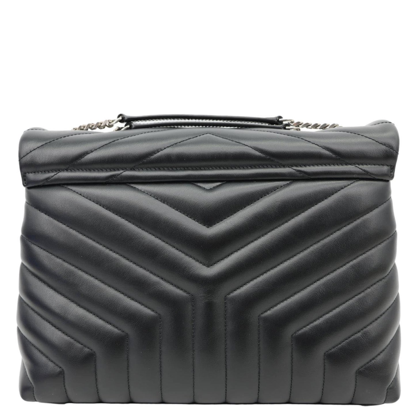 YSL Saint Laurent Yves Loulou Crossbody Bag Leather Quilted Black Laurent Loulou 4