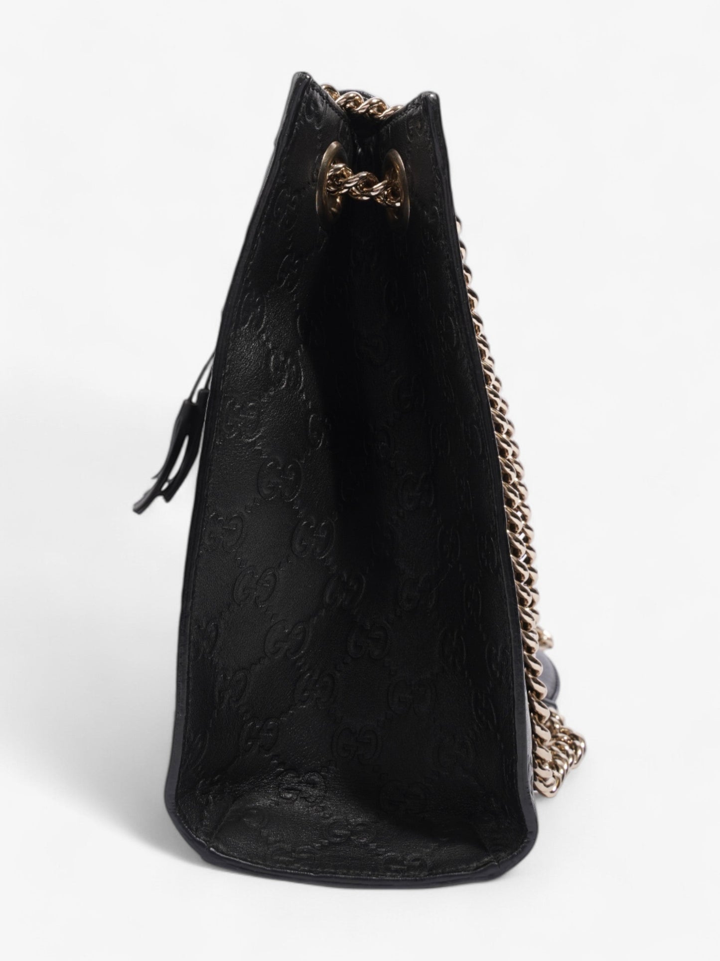 Gucci Emily ssima Calfskin Shoulder Bag Leather Black