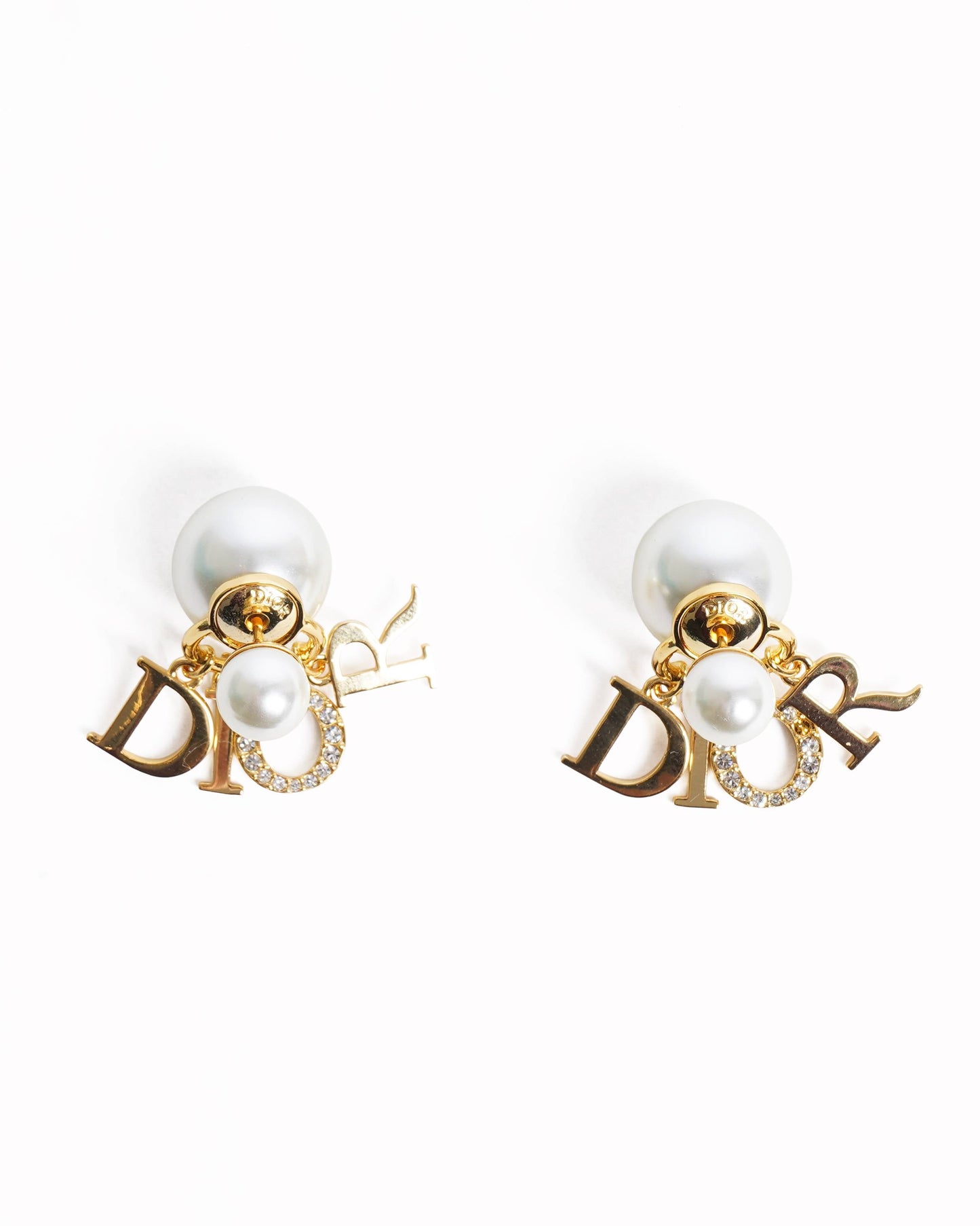 Dior Handbag New Christian Resin Pearls Crystals Tribales Earrings Jewelry