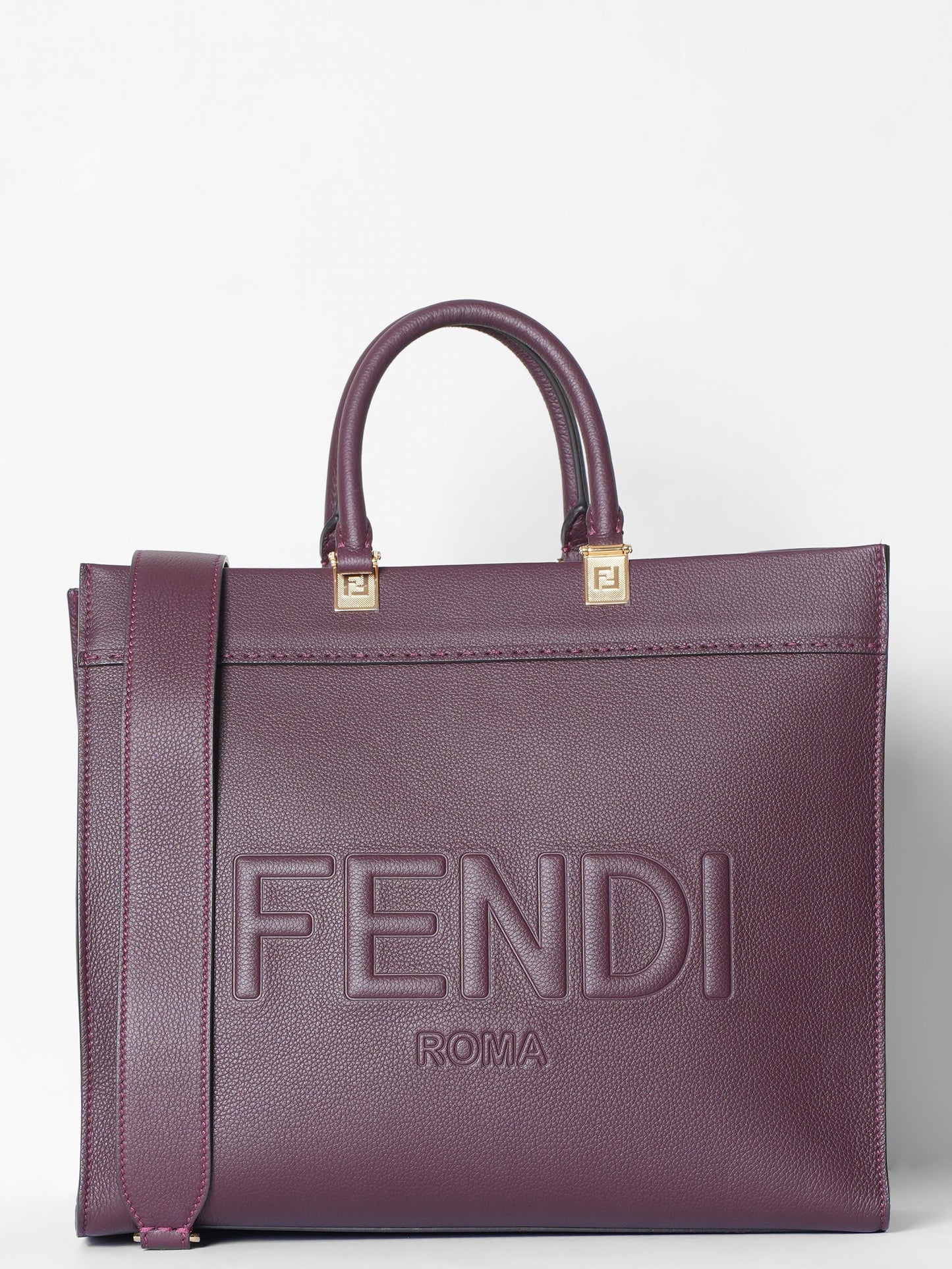 Fendi Sling Bag Sunshine Maroon Bag Medium Top Handle