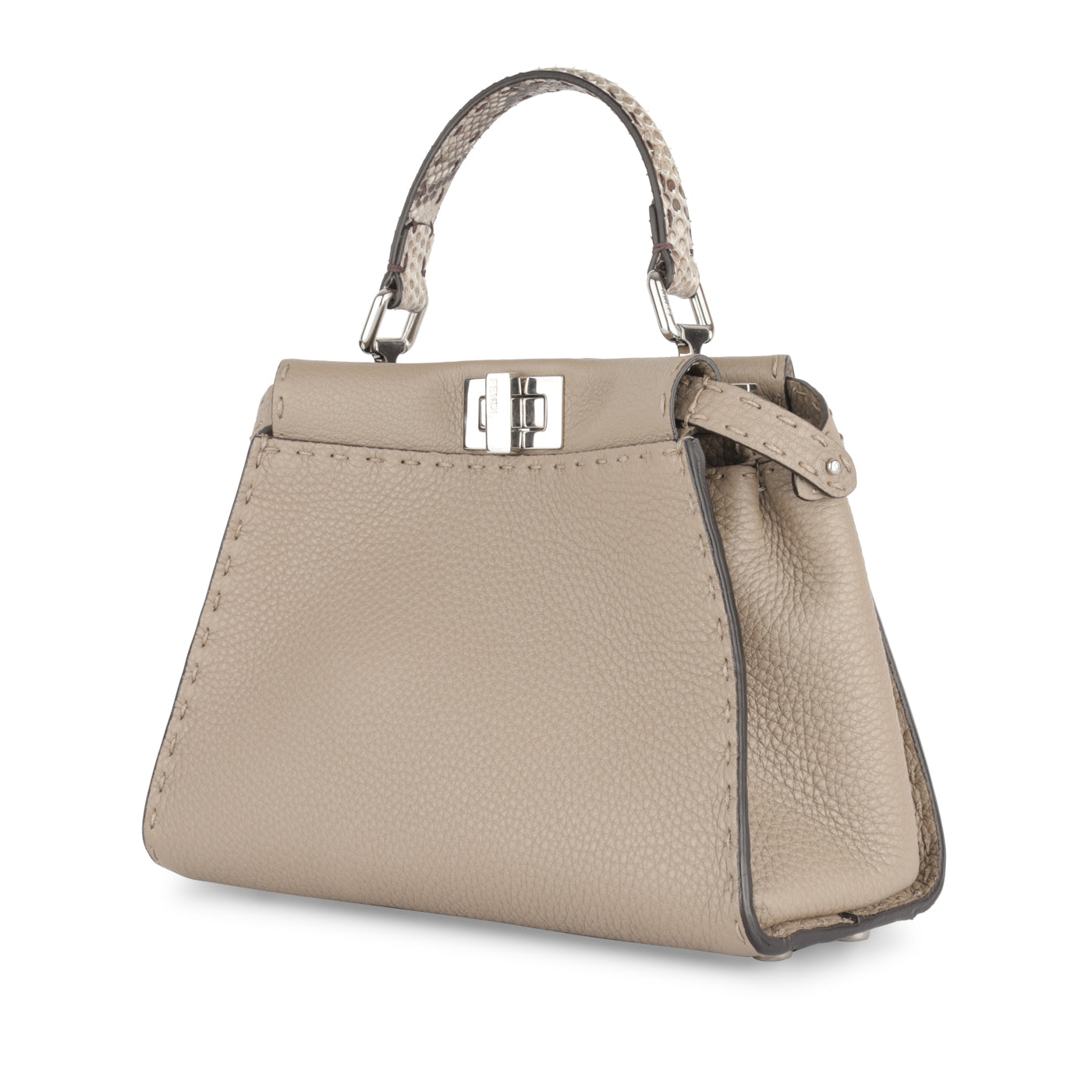 Fendi Peekaboo Crossbody Bag Mini Mini Taupe Shw