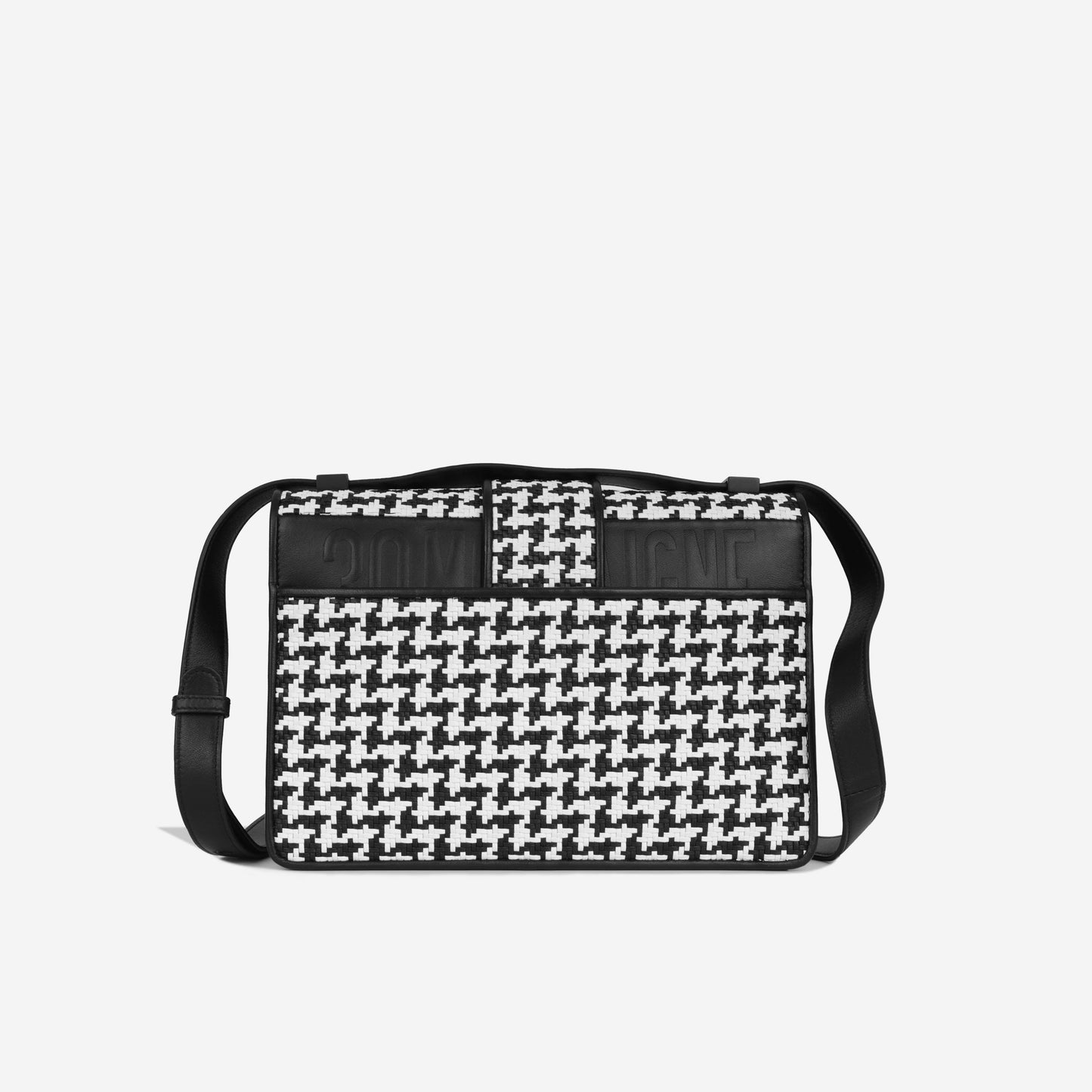 Dior Christian Houndstooth Braided Montaigne Crossbody Bag