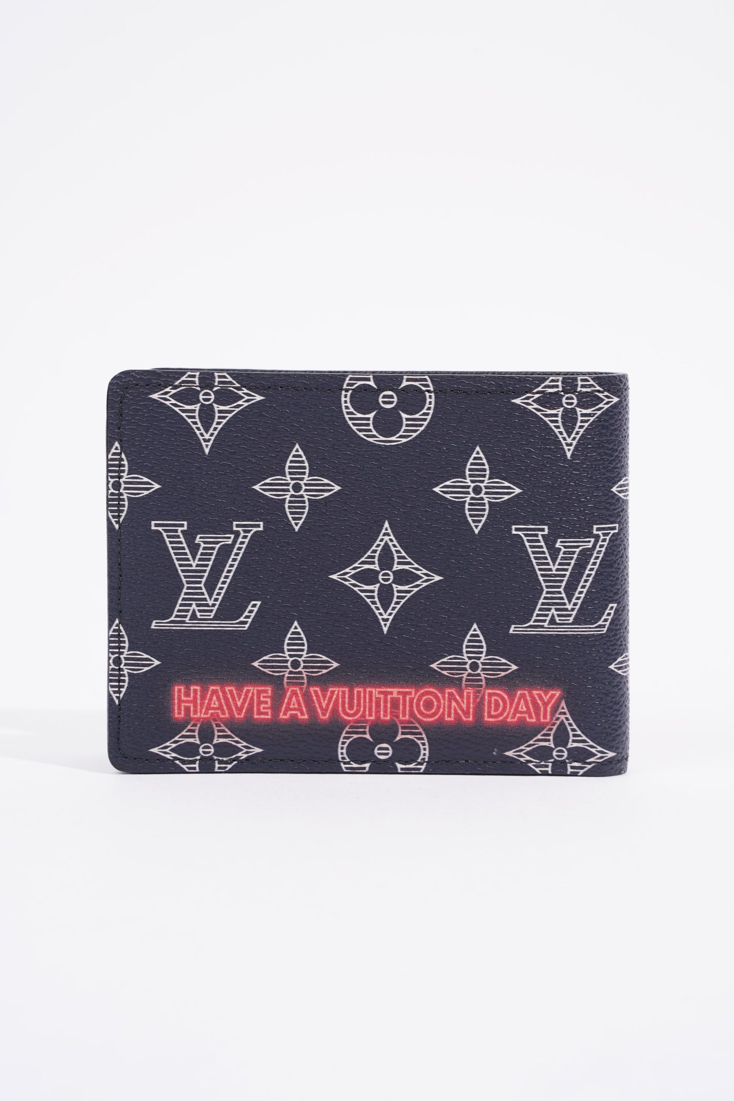 Louis Vuitton Upside Down Pocket Organiser Navy Neon Monogram Red Canvas Coated Canvas Apparel