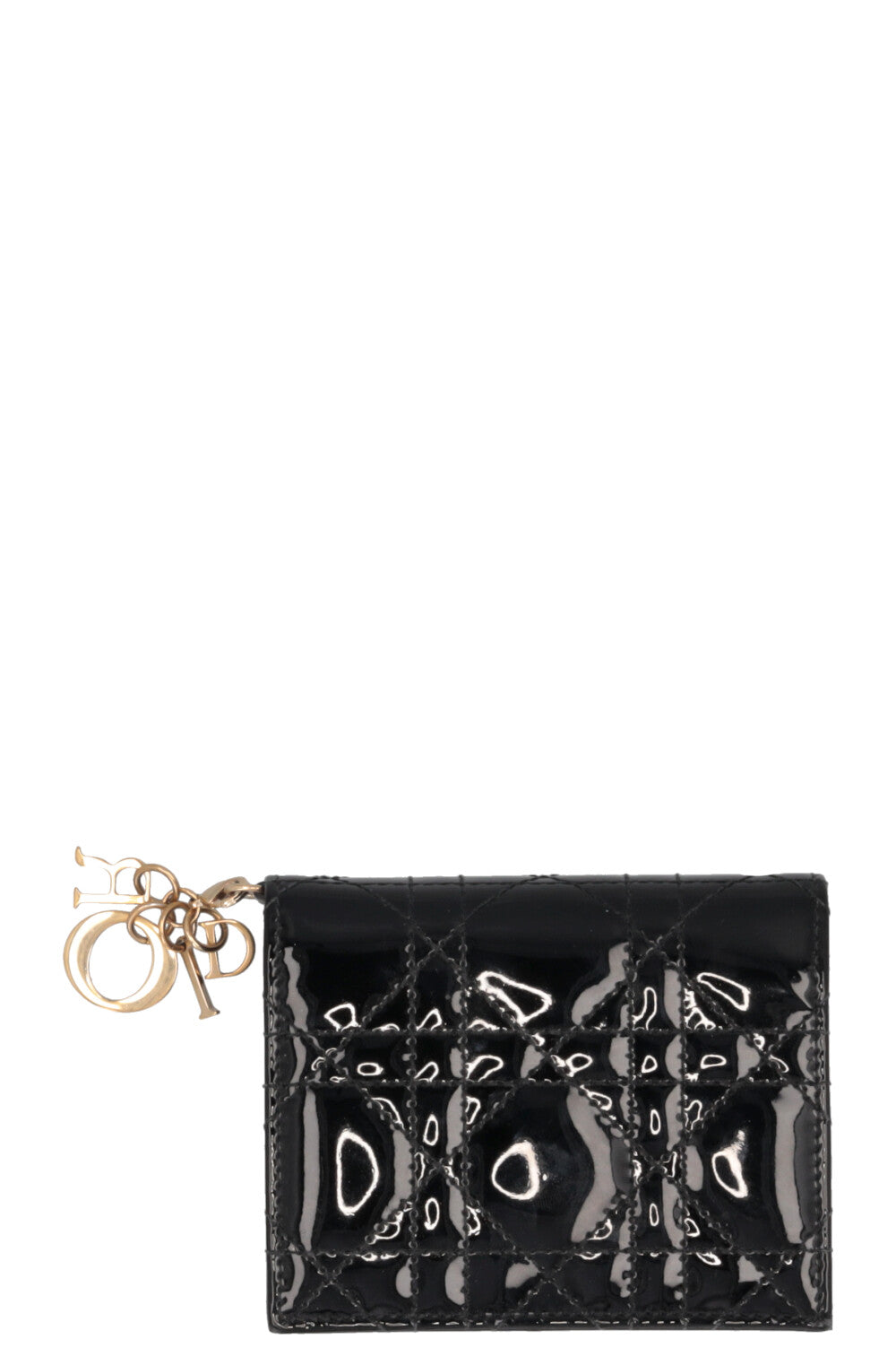 Dior Handbag Lady Wallet Patent Black