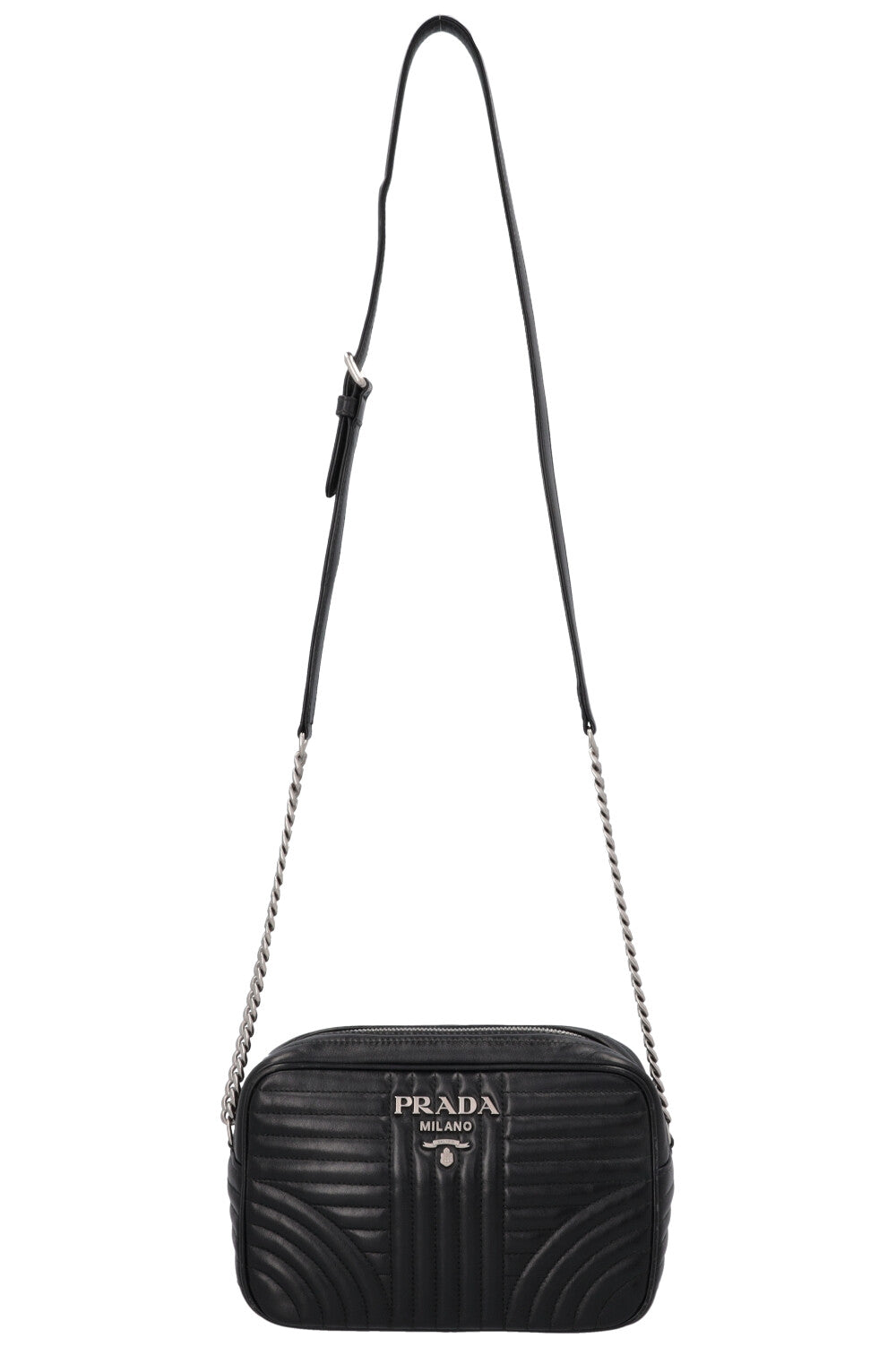 Prada Crossbody Bag Diagramme Camera Bag Quilted Black