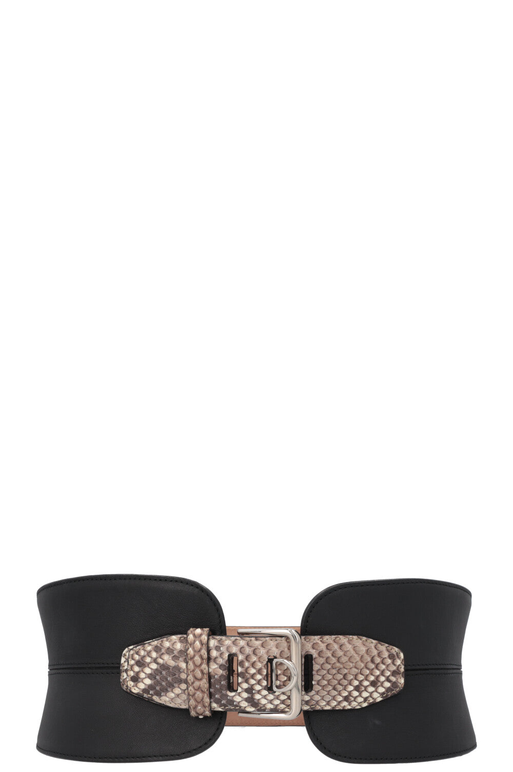 Dior Waist Belt Leather Python Black
