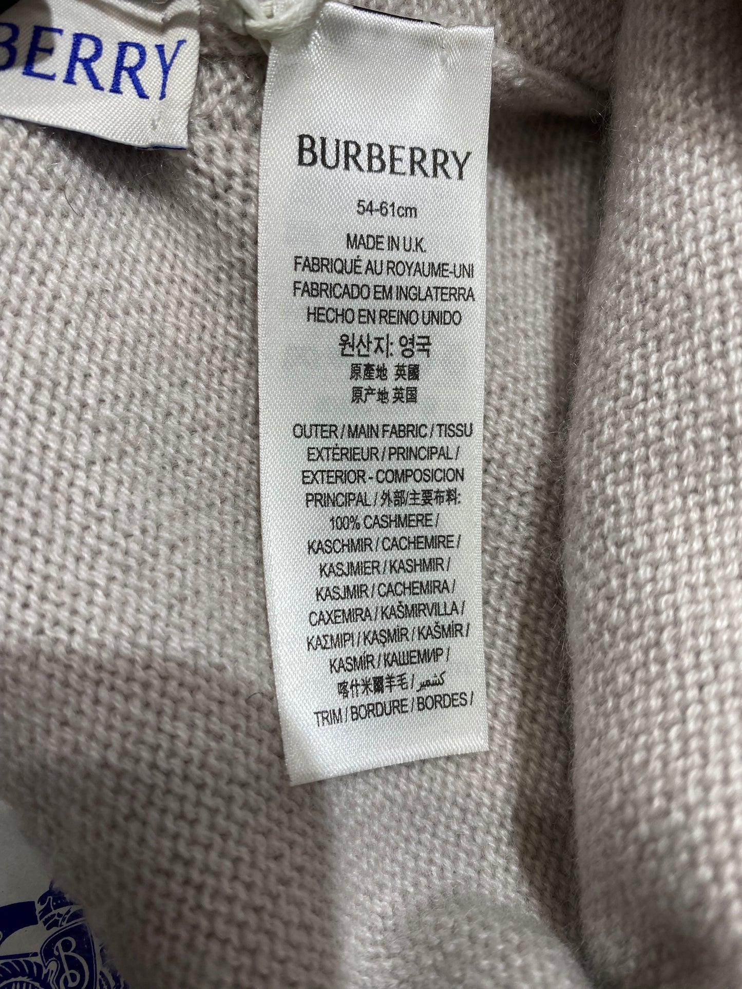 Burberry Knight Beanie Handbag Travel Bag Cashmere Beanie 1