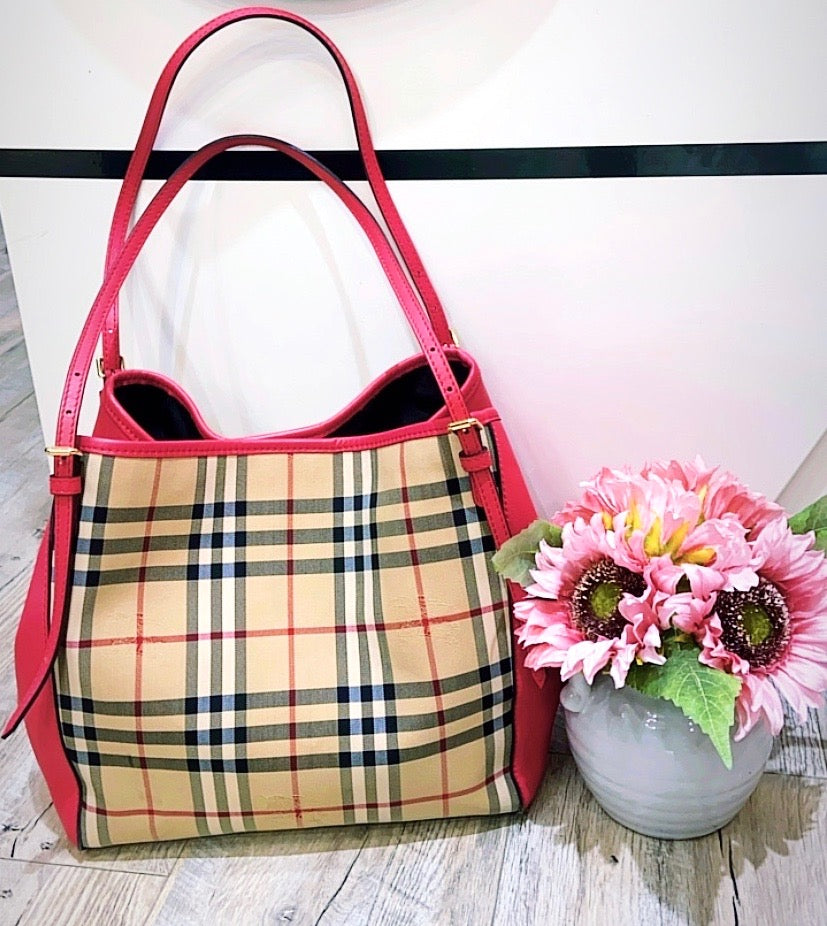 Burberry Check Tote Bag
