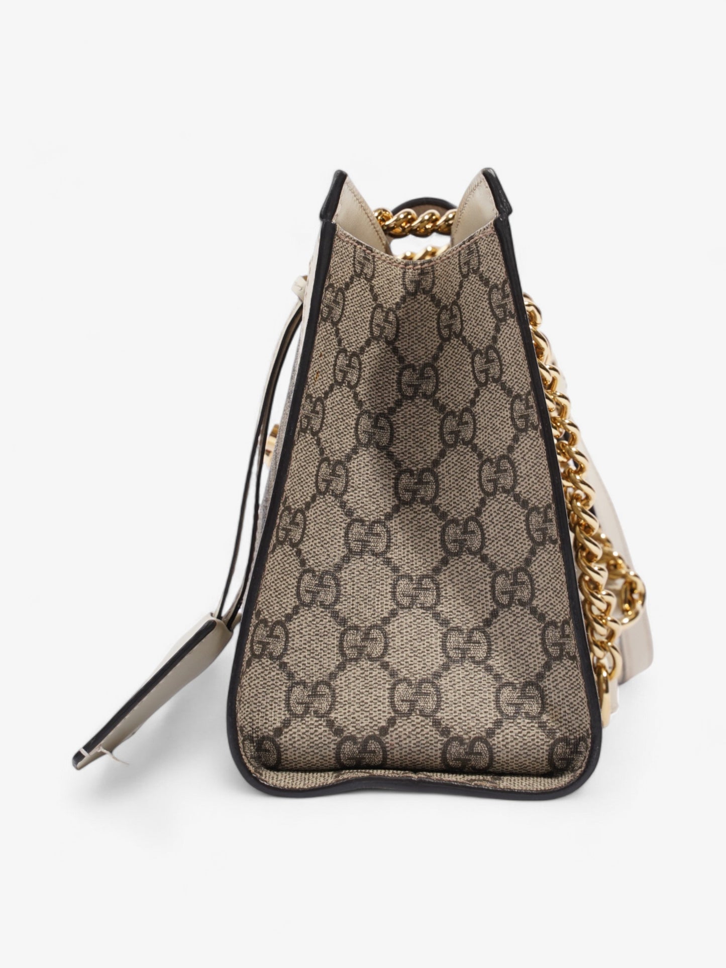 Gucci Padlock Supreme Coated Shoulder Bag Canvas White