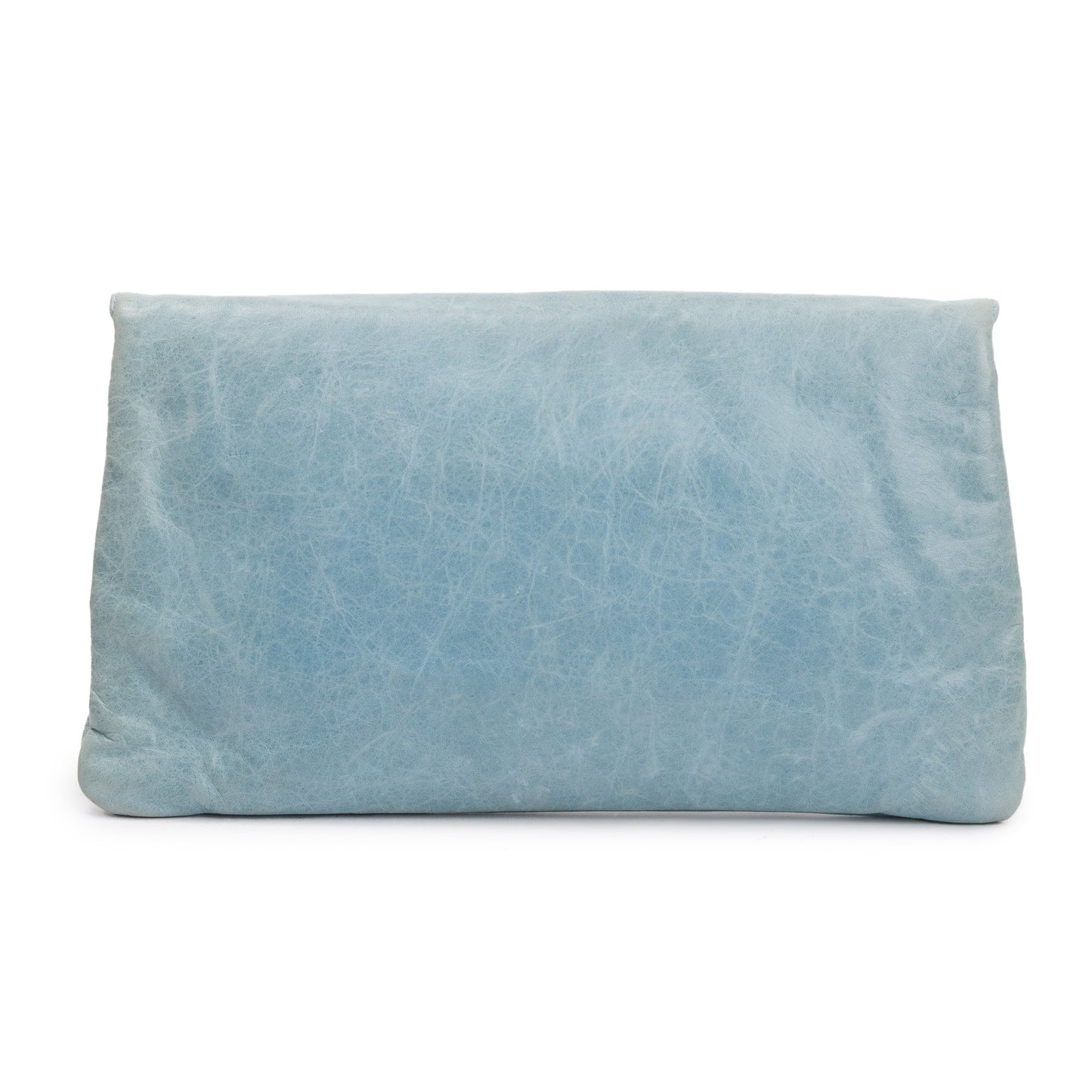 Balenciaga Agneau Giant Envelope Clutch Leather Blue Clutch Bag