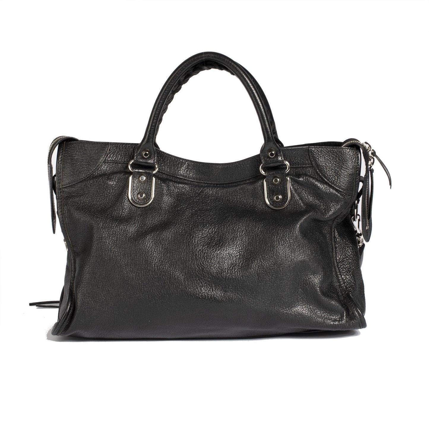 Balenciaga Motocross Classic City Bag Silver Travel Bag