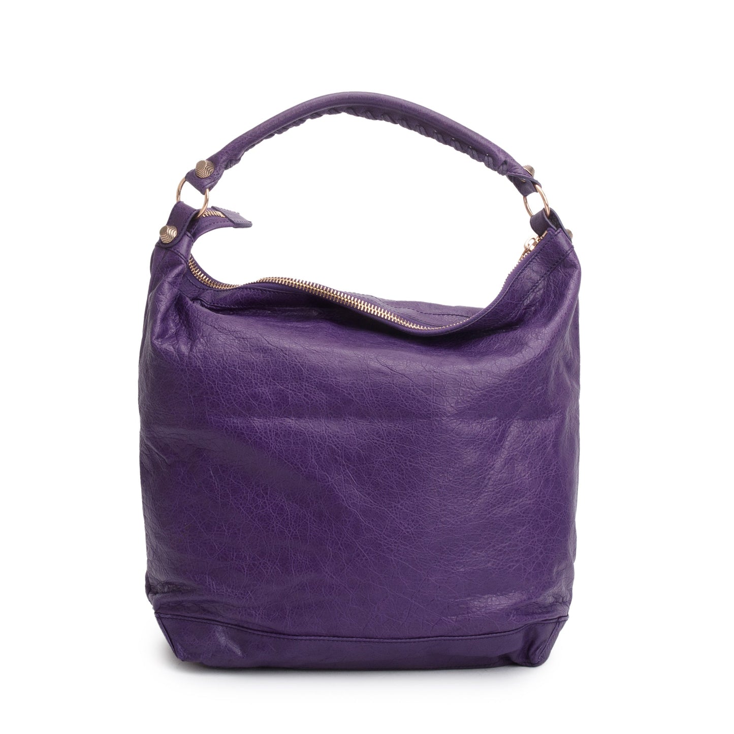 Balenciaga Purple Cassis Agneau Giant Day Bag Leather Travel Bag