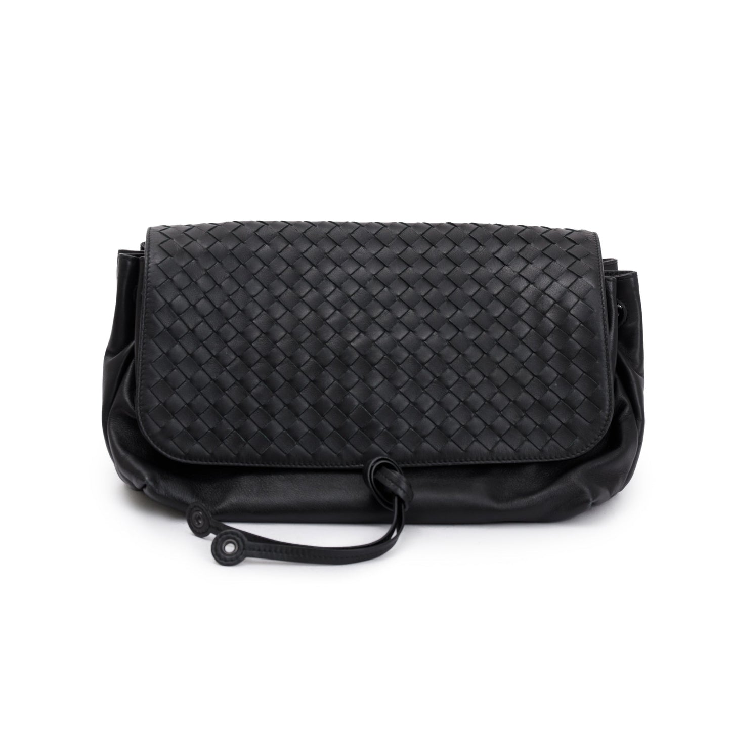 Bottega Veneta Intrecciato Nappa Crossbody Bag Leather Black