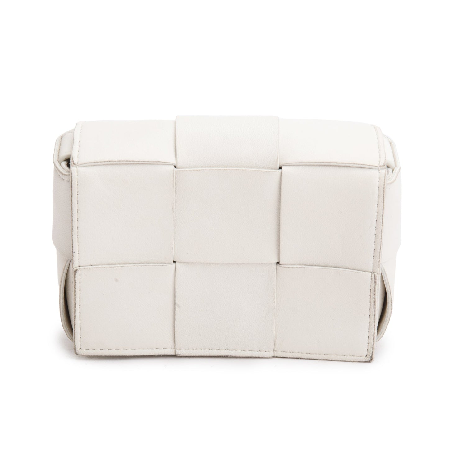 Bottega Veneta en Maxi Intrecciato Extra Cassette Flap Bag Leather White Travel Bag