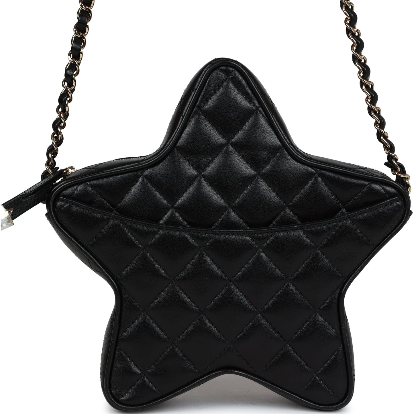 Chanel Star Black Lambskin Light Gold Hardware Accessory