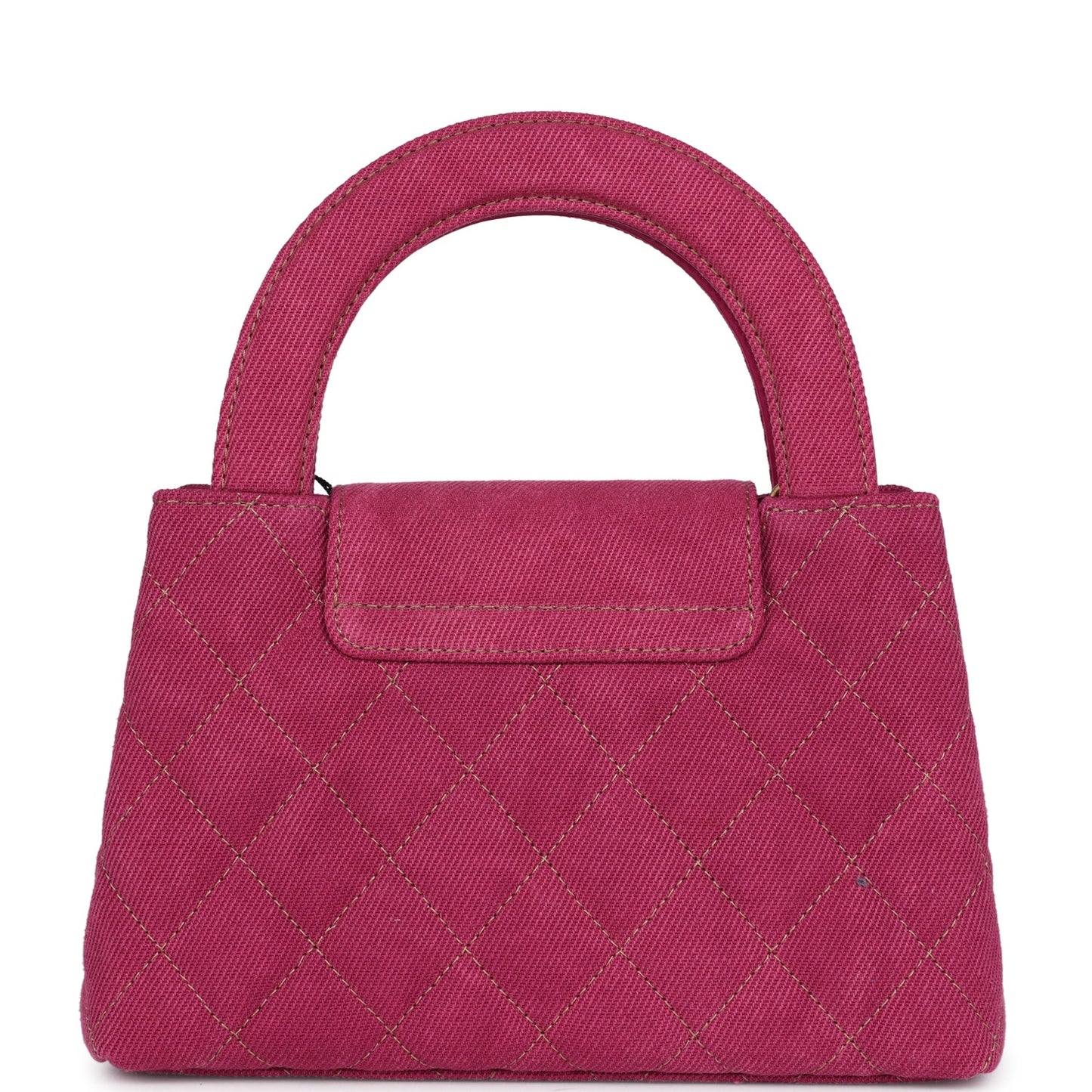 Chanel Small Kelly Shopper Pink Washed Denim Brushed Gold Hardware Bag