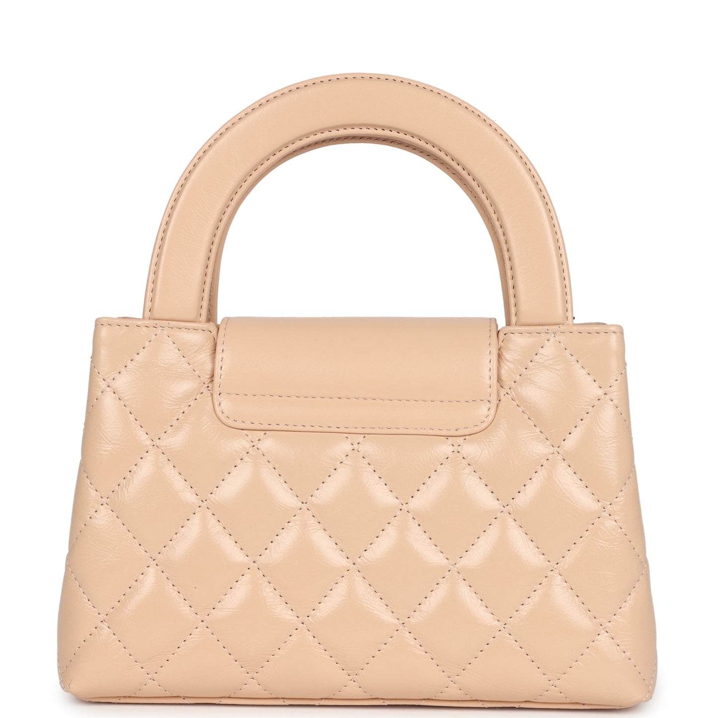 Chanel Small Kelly Shopper Beige Shiny Aged Calfskin Brushed Gold Hardware Bag