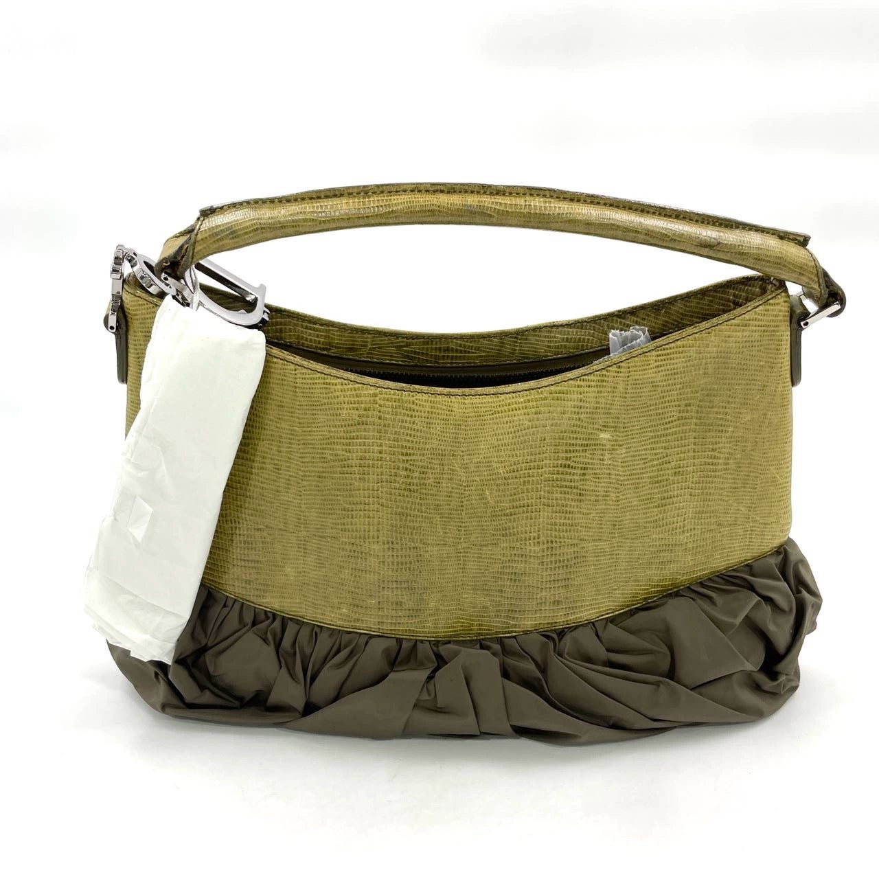 Dior Corset Dark Lizard Skin And Lace Up Leather Satin Travel Bag