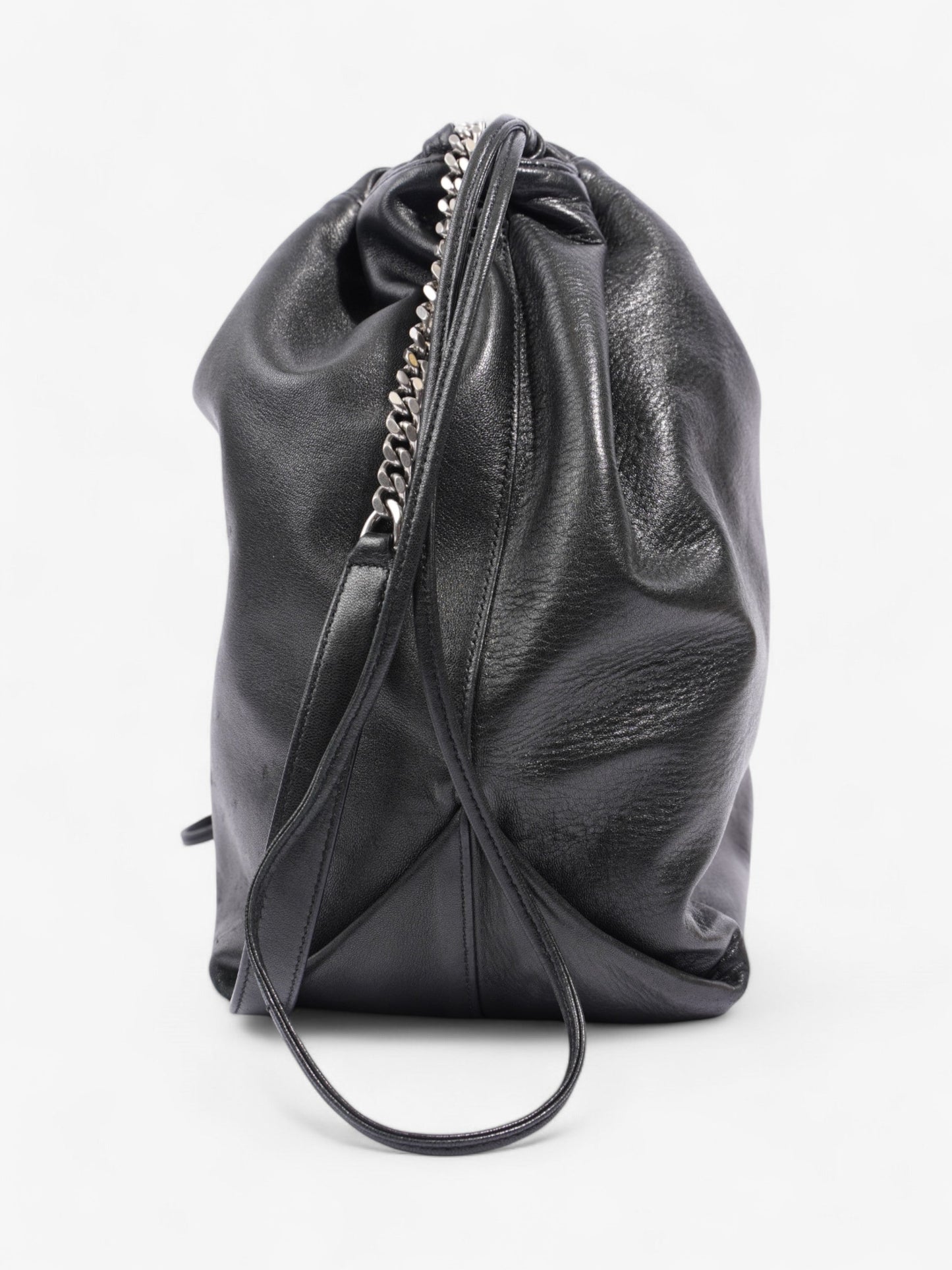 YSL Saint Laurent Teddy Shoulder Bag Leather Black Chain