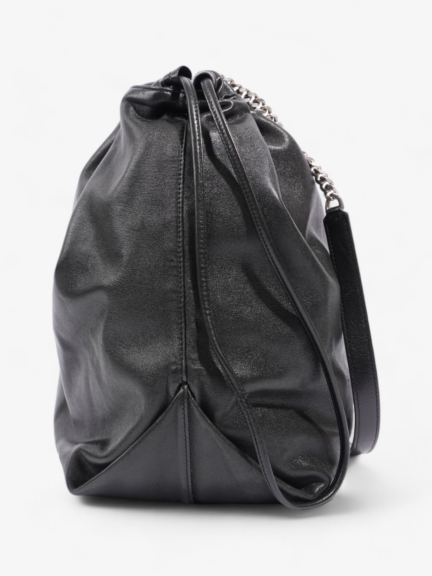 YSL Saint Laurent Sac Pouch Shoulder Bag Leather Black
