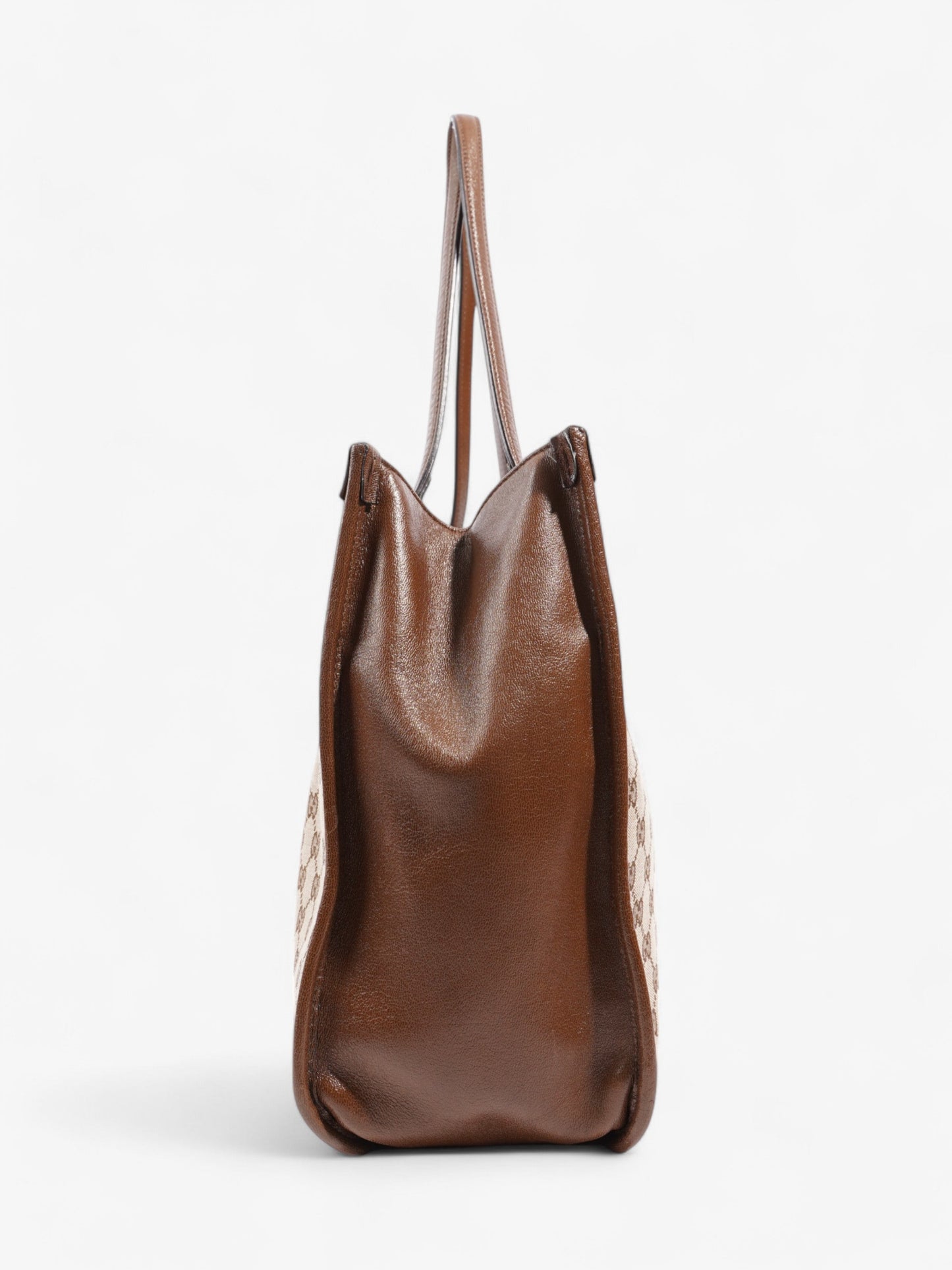 Gucci Horsebit Tote Canvas Brown Tote Bag