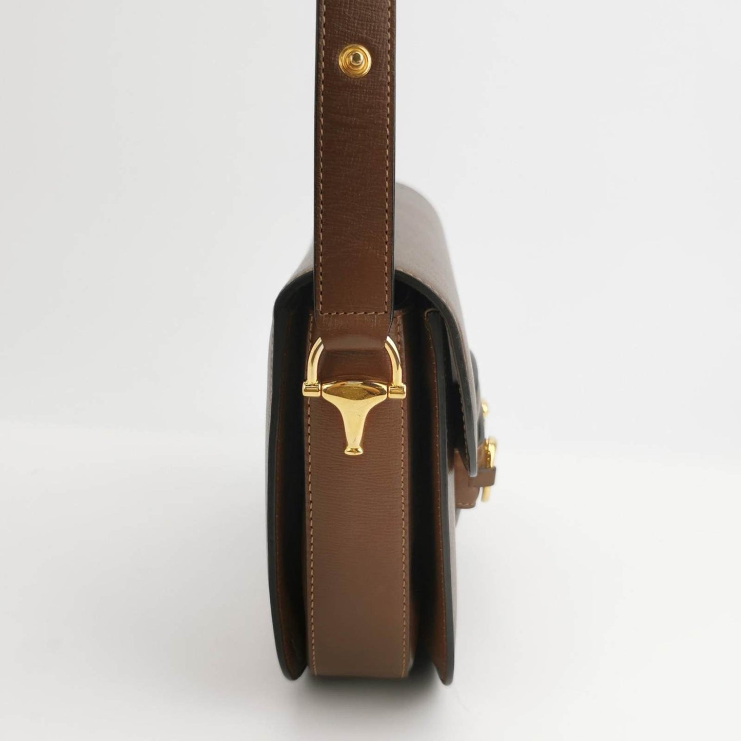 Gucci Horsebit Caramel Leather Brown Small Shoulder Bag Leather 3