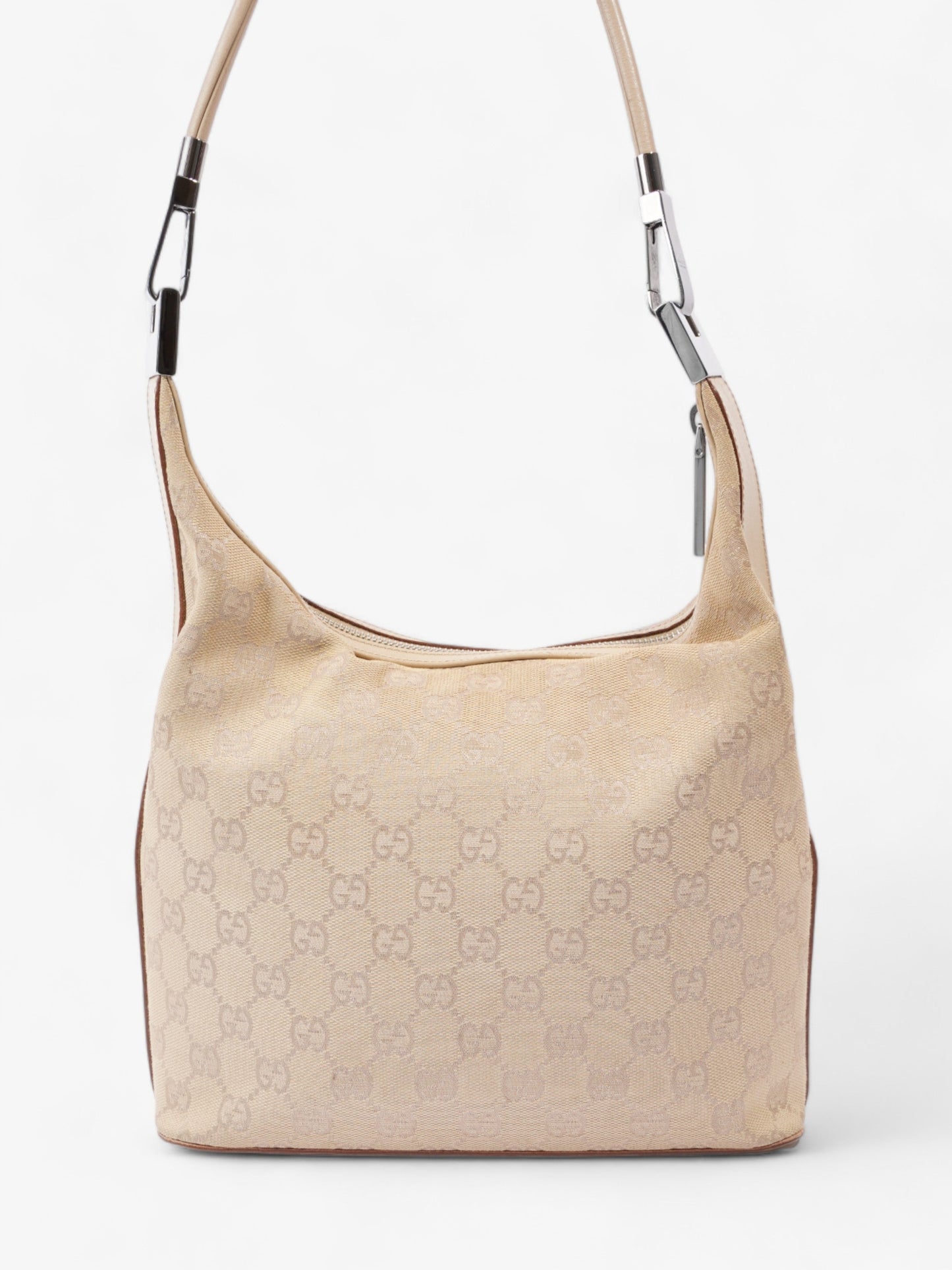 Gucci Hobo Supreme Canvas Beige Shoulder Bag