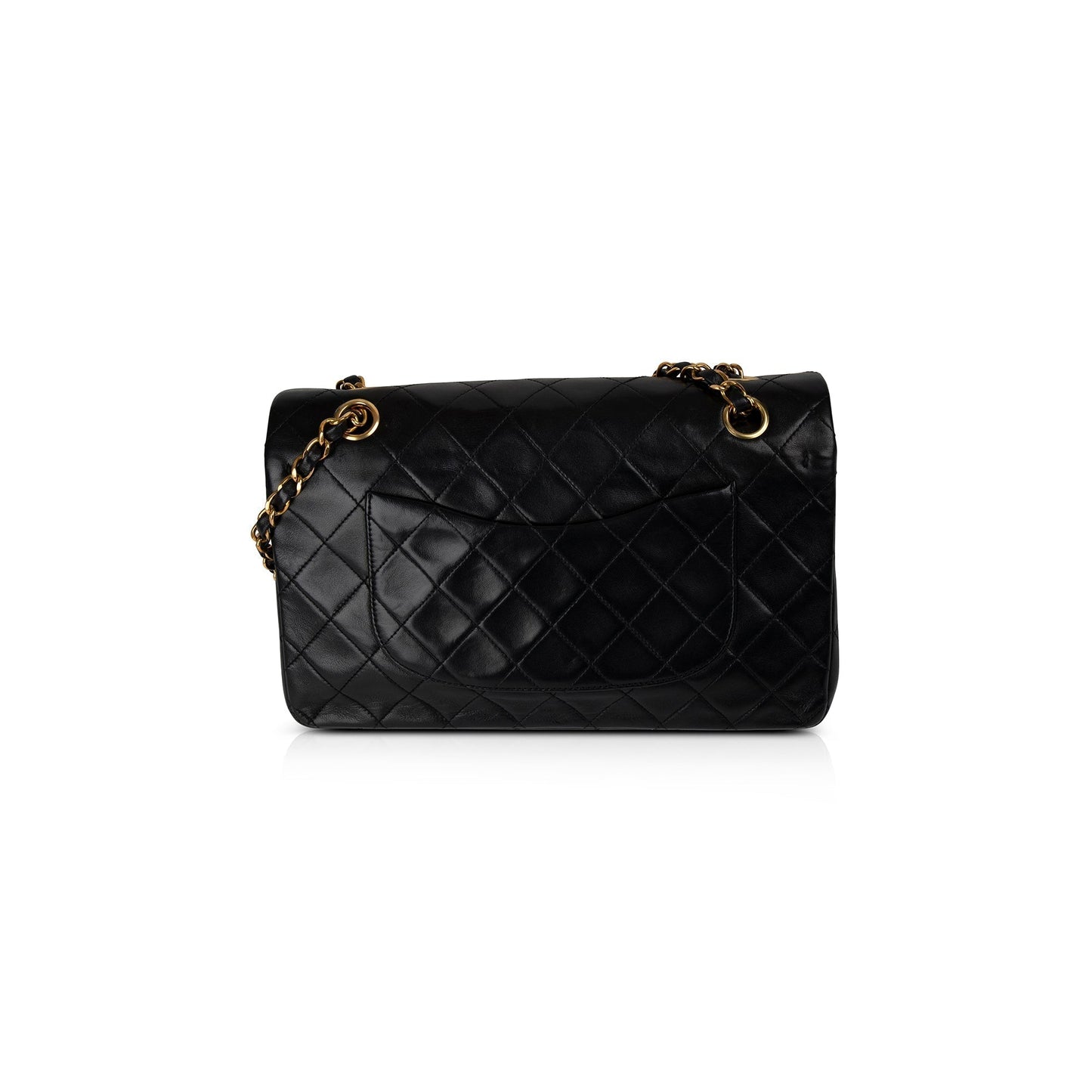 Chanel Classic Double Flap Lambskin Black Travel Bag Flap Bag