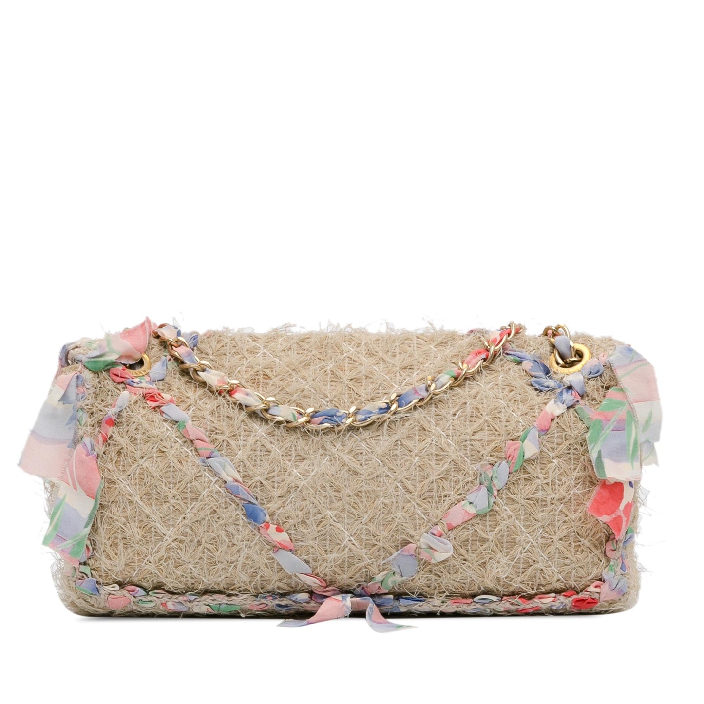 Chanel CC Straw Country Flap Handbag