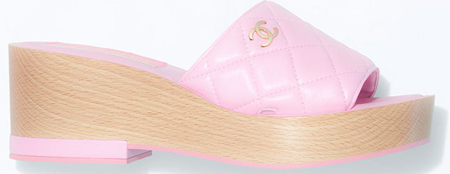 Chanel CC COCO QUILTED LAMBSKIN MULES Leather Shoes