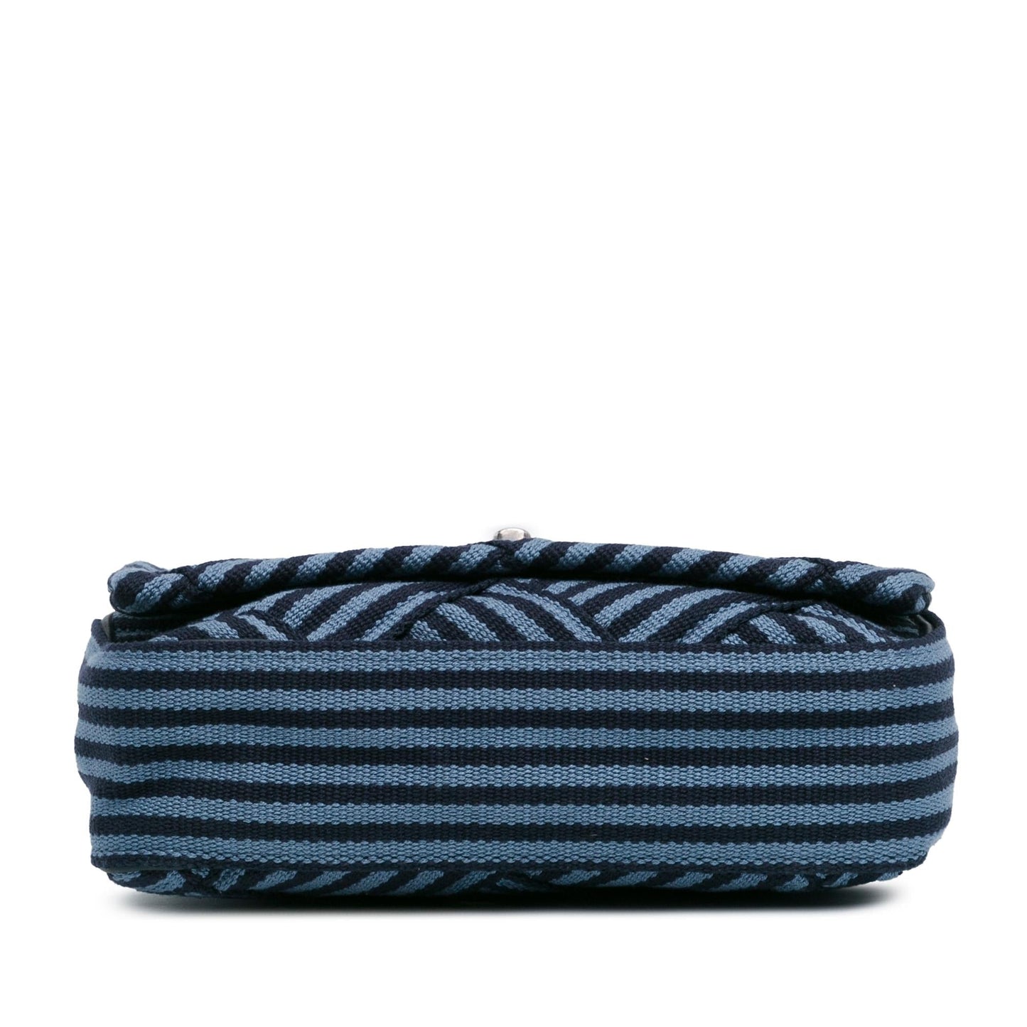 Chanel Stripe Flap Canvas Shoulder Bag