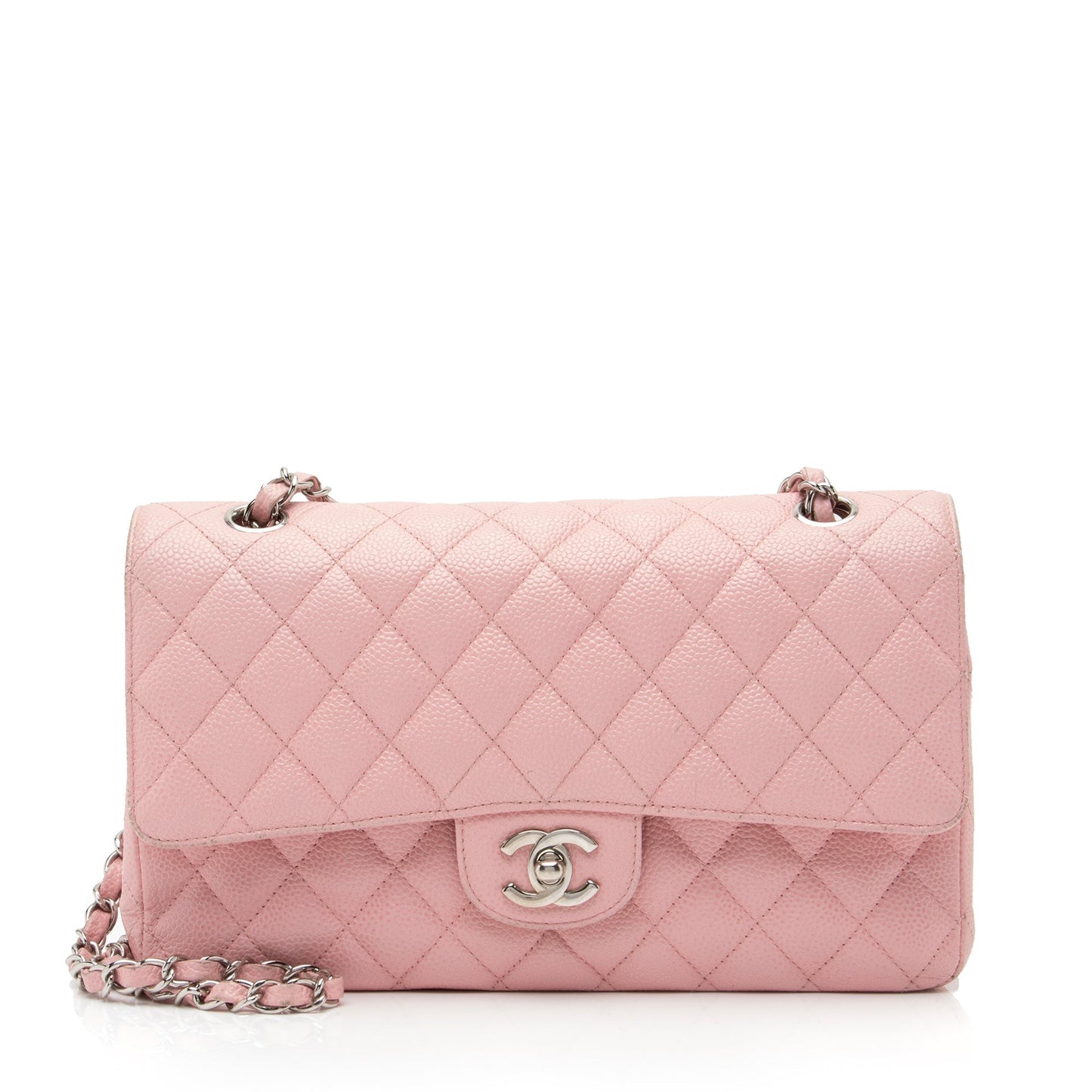 Chanel Caviar Classic Double Flap SHF Leather Shoulder Bag Bag Shf