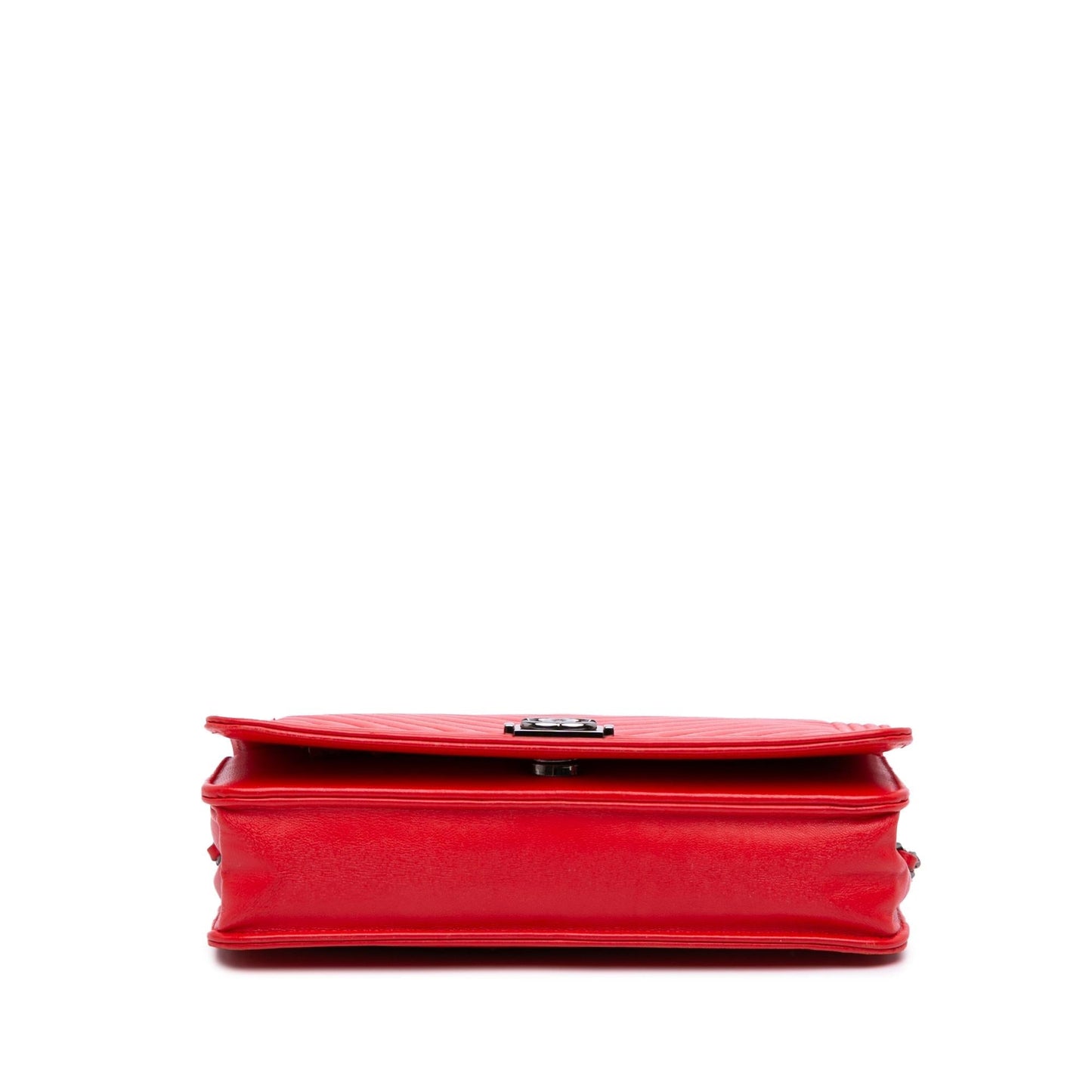 Chanel Chevron Calfskin Boy On Wallet Case Chain 1