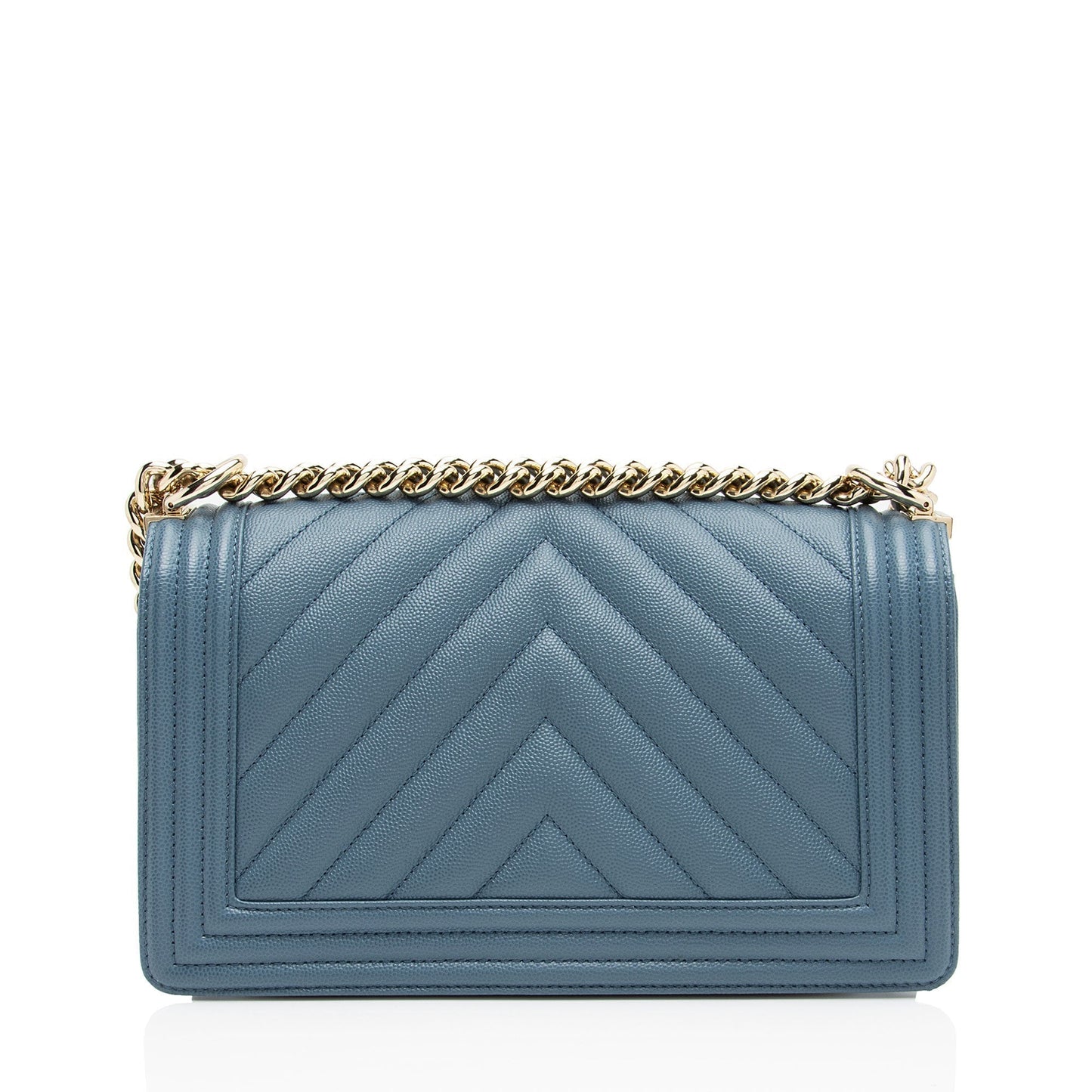 Chanel Chevron Caviar Old Boy Leather Handbag