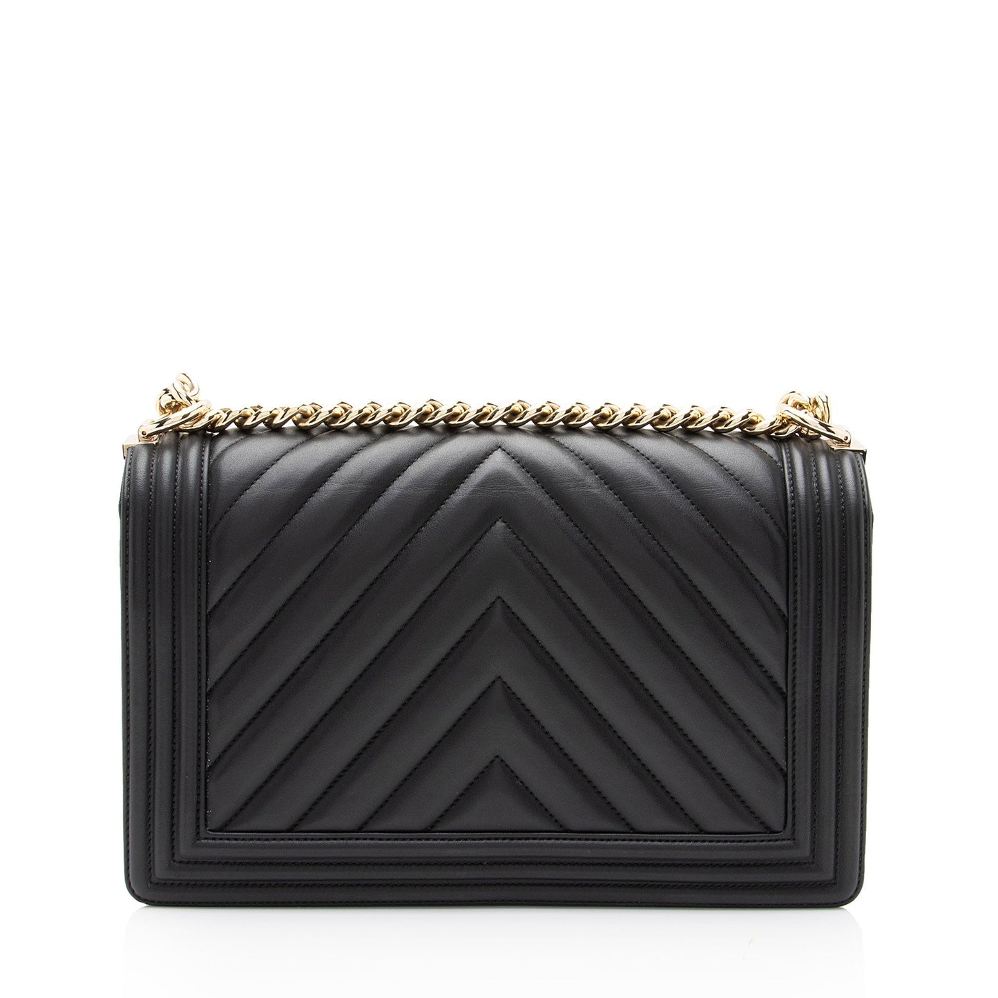 Chanel Chevron Lambskin New Boy SHF-KOMM25 Handbag